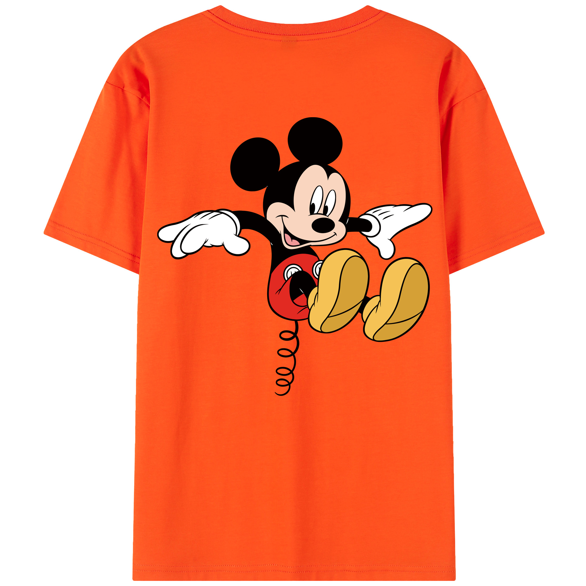 （画像用） ミッキーマウス Mickey Mouse 綿100％半袖Tシャツ（背面プリント）