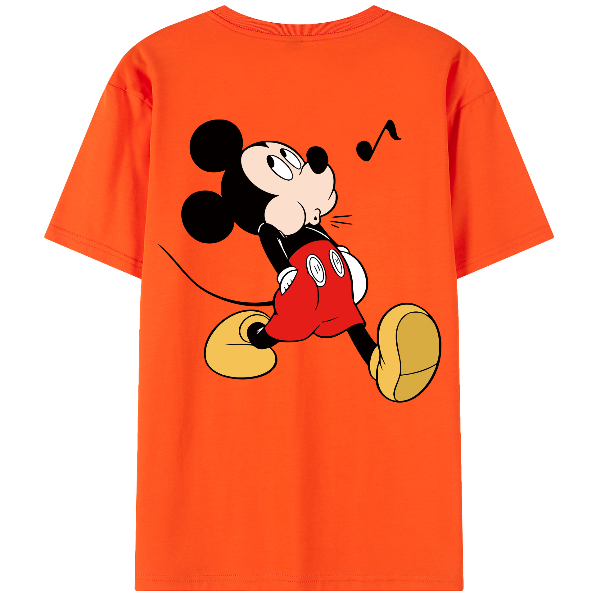 （画像用） ミッキーマウス Mickey Mouse 綿100％半袖Tシャツ（背面プリント）
