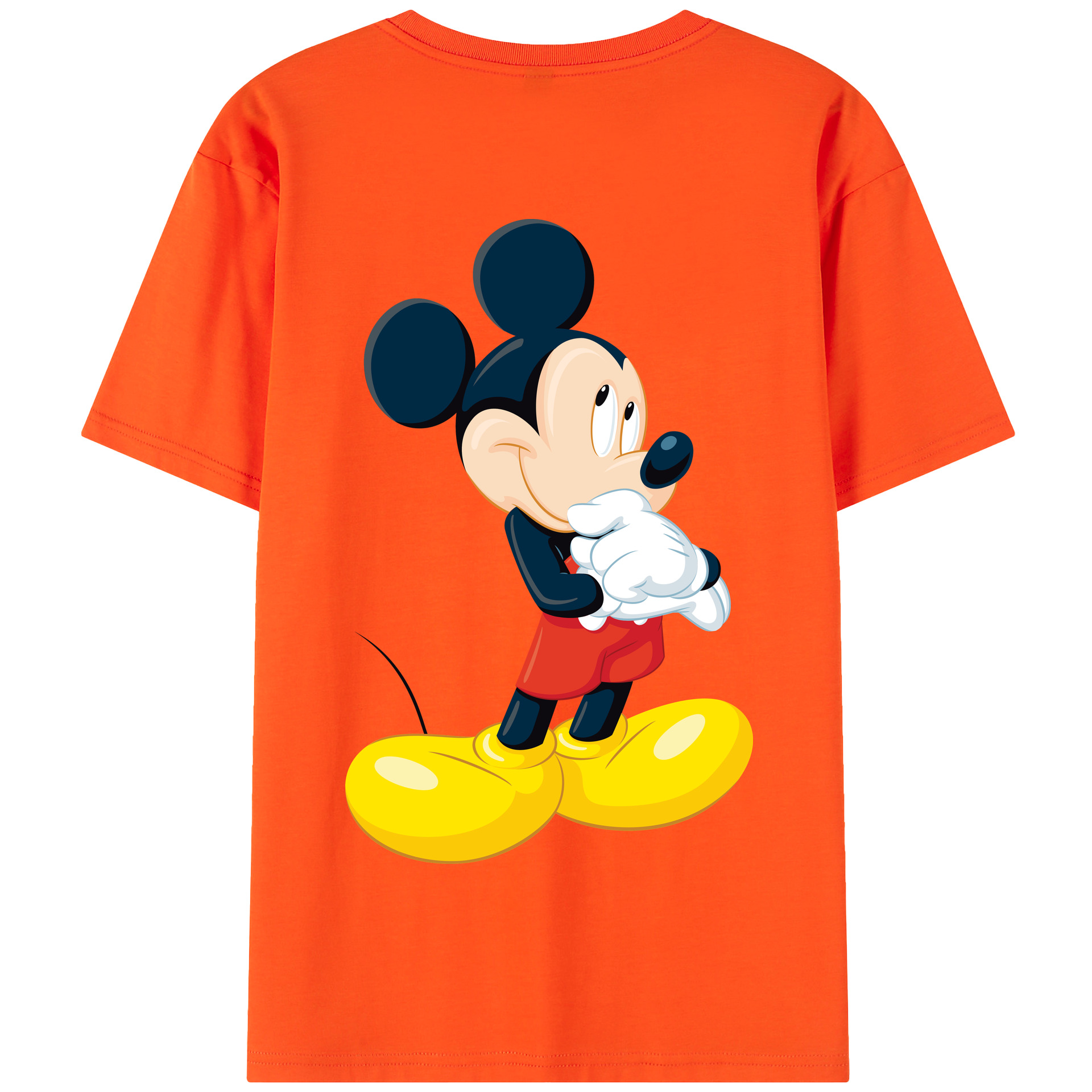 （画像用） ミッキーマウス Mickey Mouse 綿100％半袖Tシャツ（背面プリント）