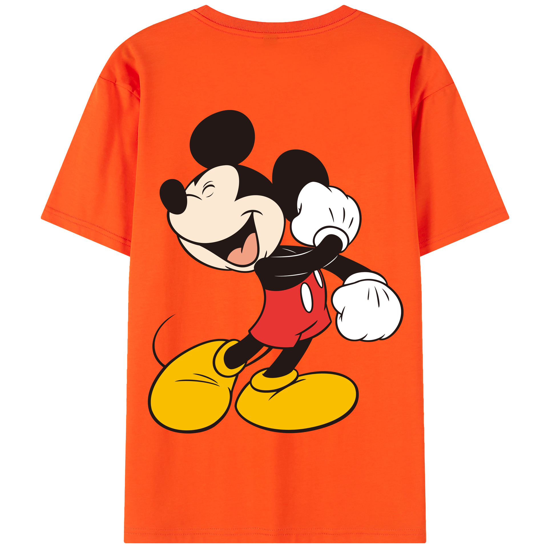 （画像用） ミッキーマウス Mickey Mouse 綿100％半袖Tシャツ（背面プリント）