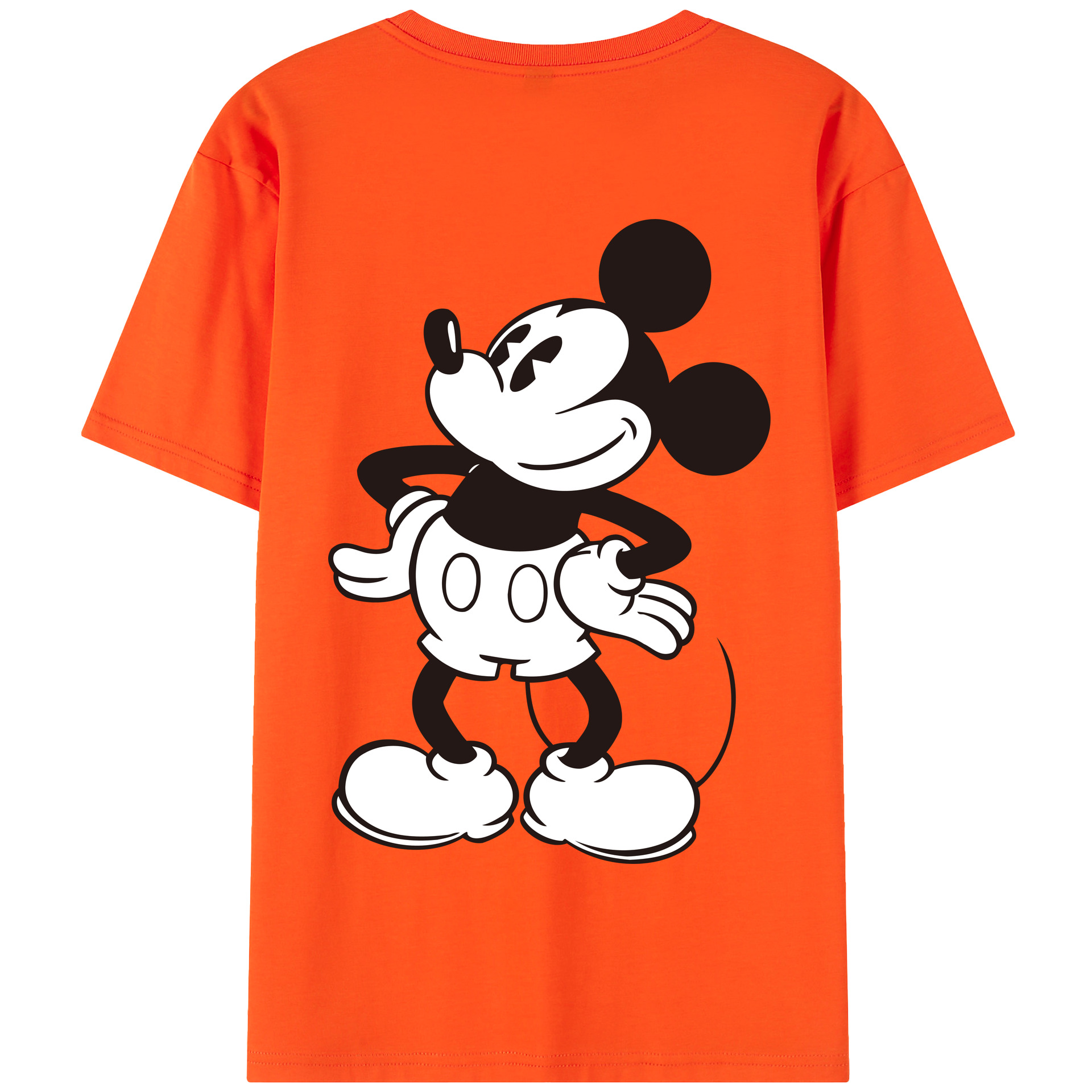 （画像用） ミッキーマウス Mickey Mouse 綿100％半袖Tシャツ（背面プリント）