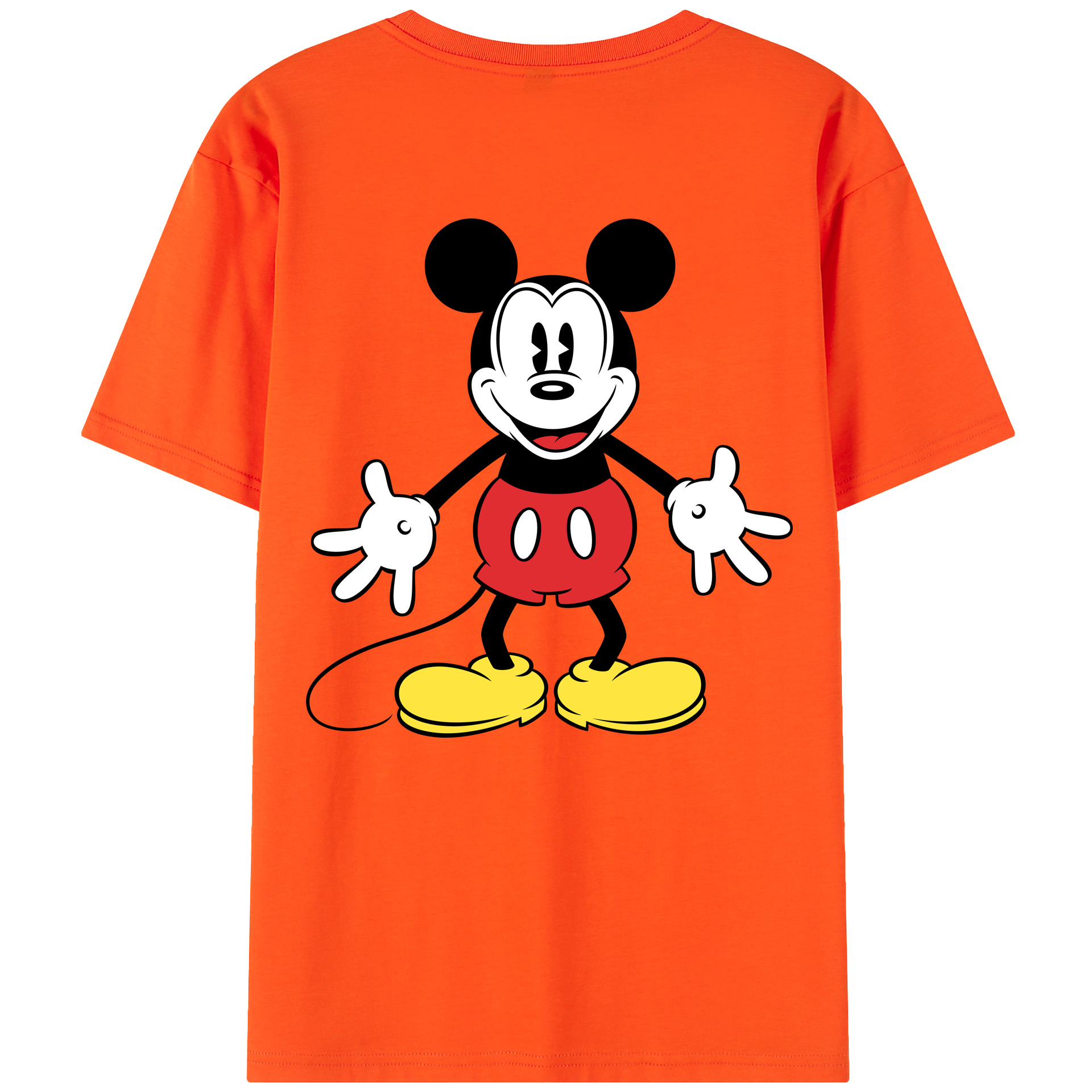 （画像用） ミッキーマウス Mickey Mouse 綿100％半袖Tシャツ（背面プリント）