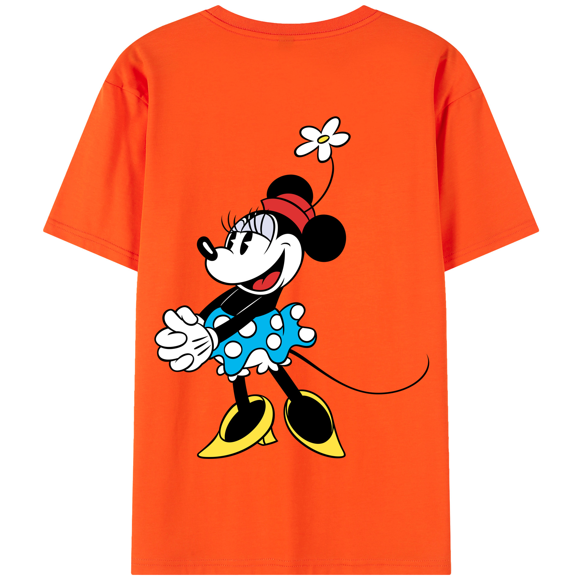 （画像用） ミッキーマウス Mickey Mouse 綿100％半袖Tシャツ（背面プリント）