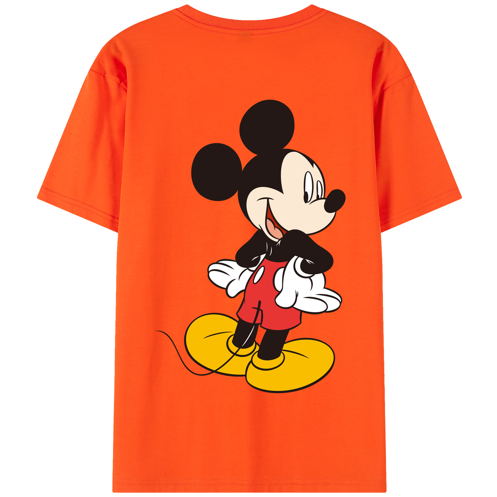 （画像用） ミッキーマウス Mickey Mouse 綿100％半袖Tシャツ（背面プリント）