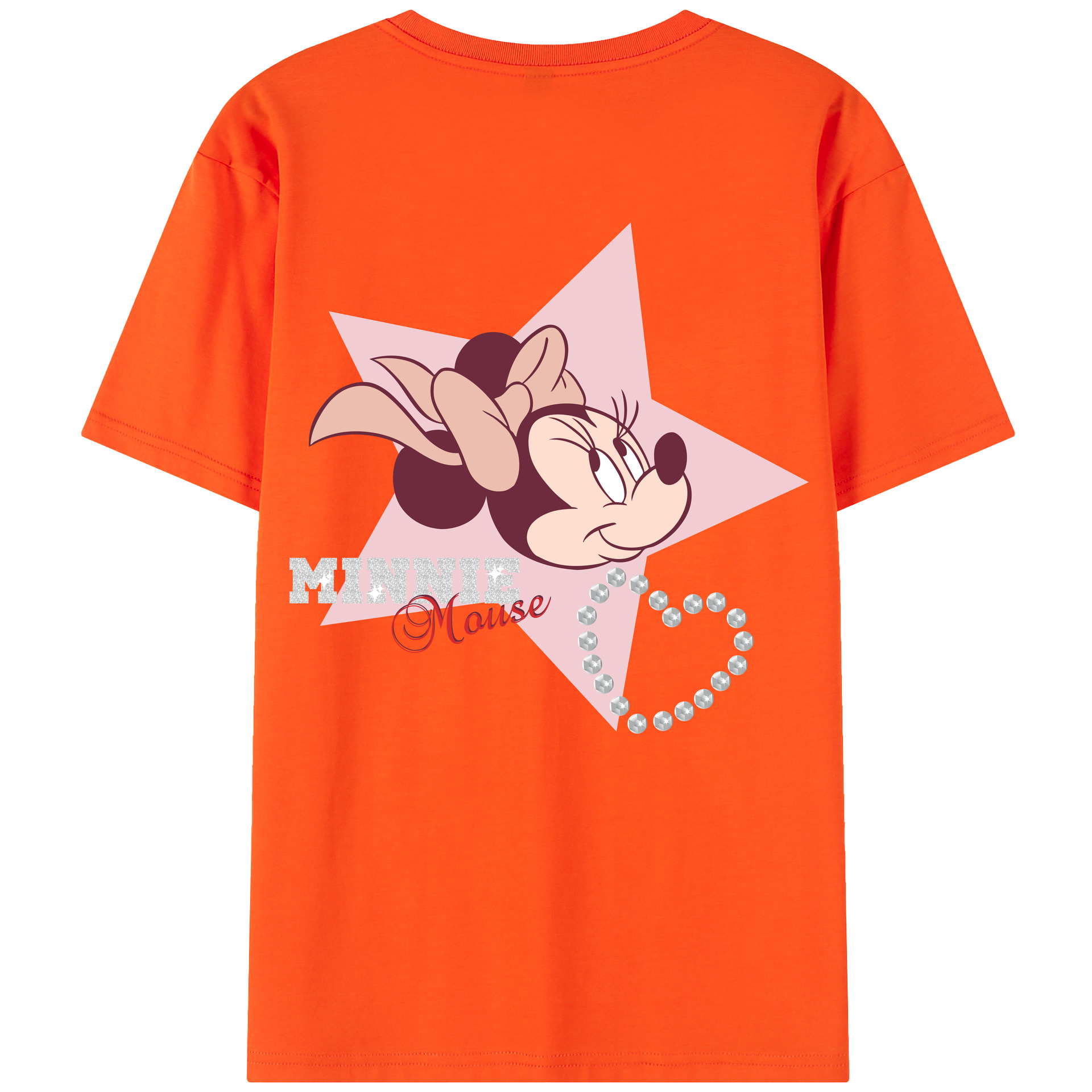 （画像用） ミッキーマウス Mickey Mouse 綿100％半袖Tシャツ（背面プリント）