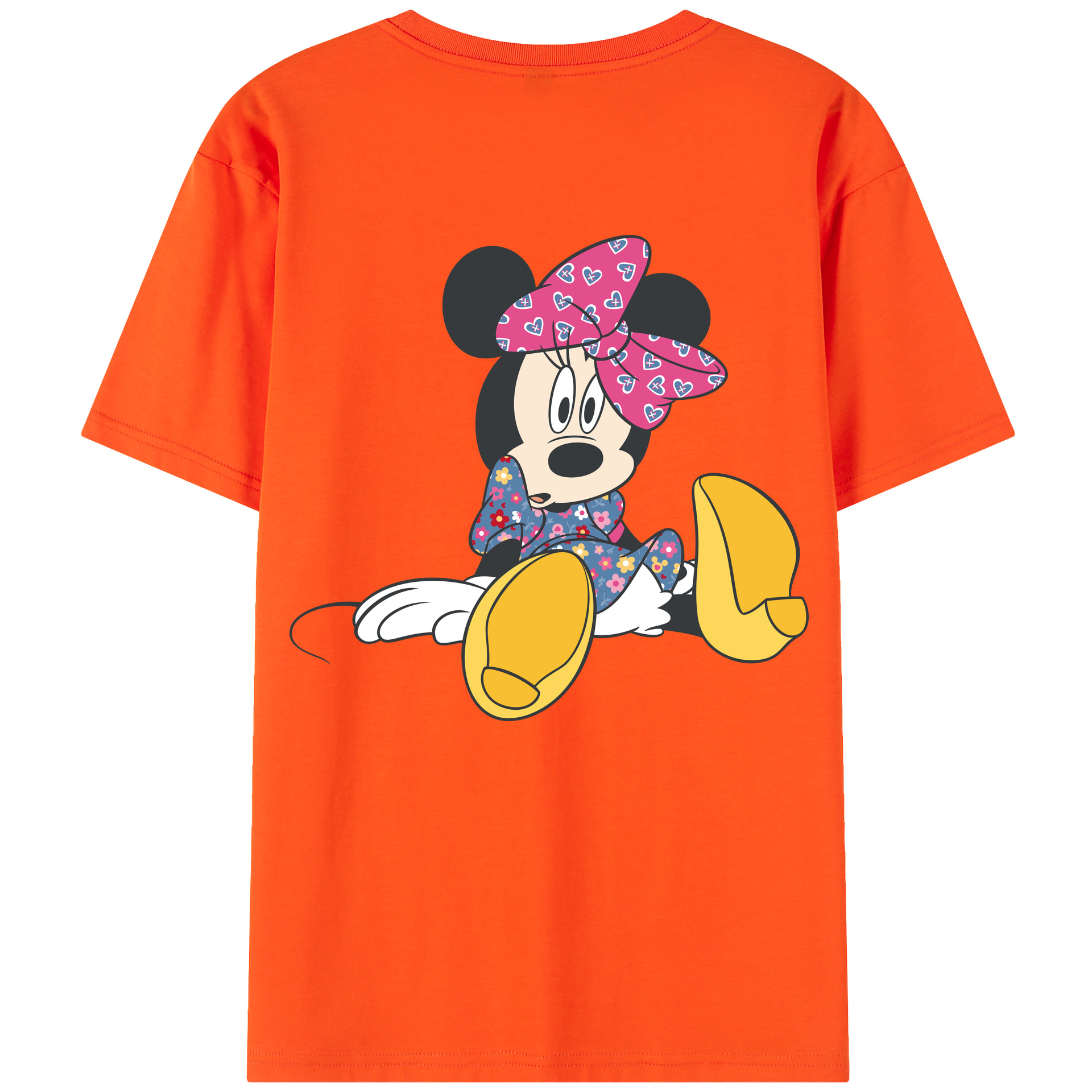 （画像用） ミッキーマウス Mickey Mouse 綿100％半袖Tシャツ（背面プリント）