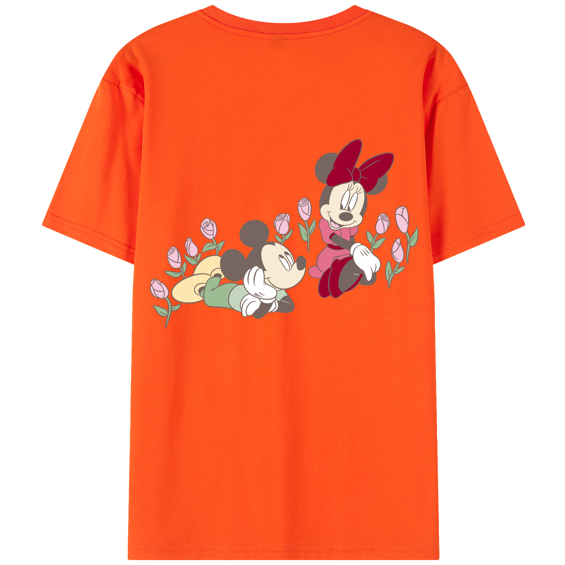 （画像用） ミッキーマウス Mickey Mouse 綿100％半袖Tシャツ（背面プリント）