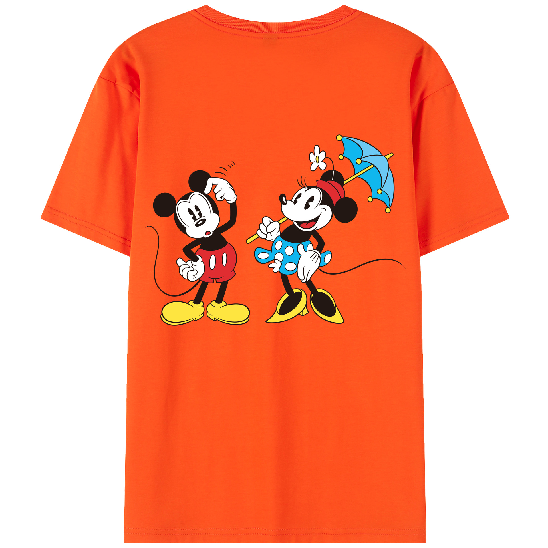 （画像用） ミッキーマウス Mickey Mouse 綿100％半袖Tシャツ（背面プリント）