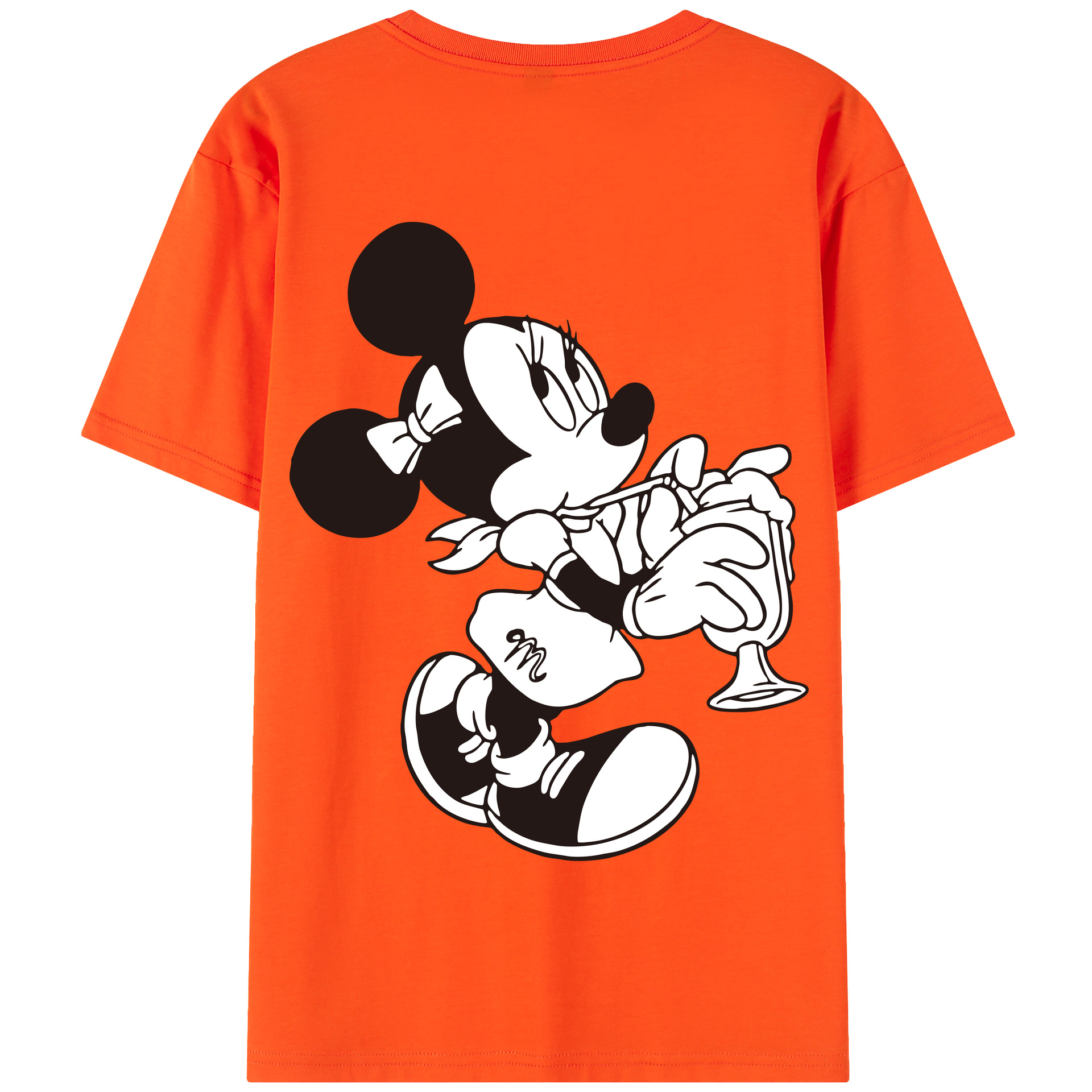 （画像用） ミッキーマウス Mickey Mouse 綿100％半袖Tシャツ（背面プリント）