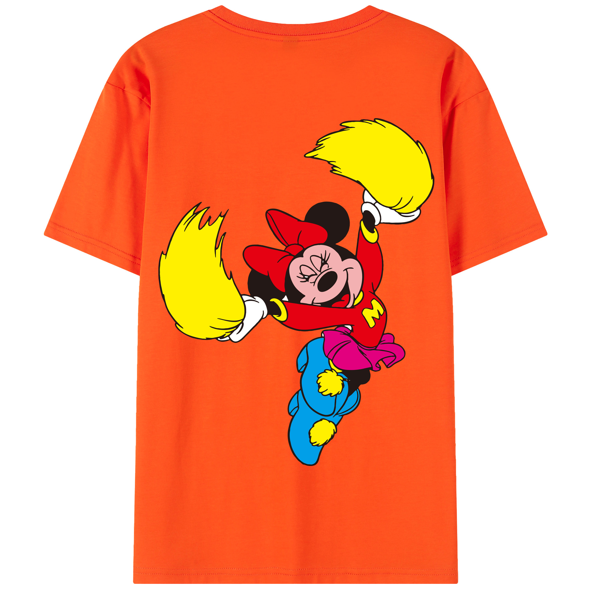 （画像用） ミッキーマウス Mickey Mouse 綿100％半袖Tシャツ（背面プリント）