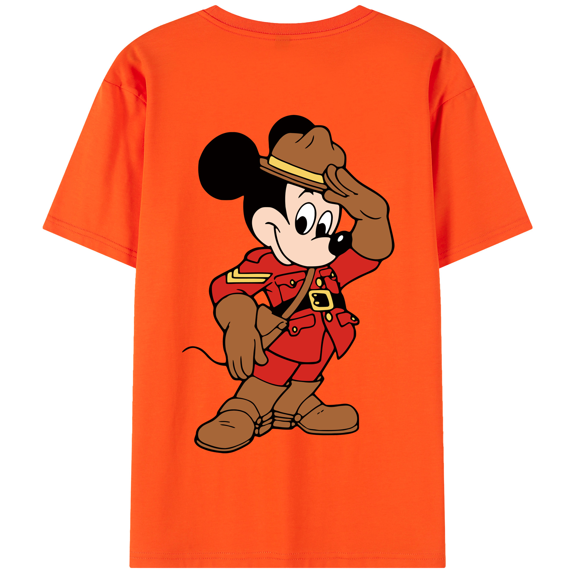 （画像用） ミッキーマウス Mickey Mouse 綿100％半袖Tシャツ（背面プリント）