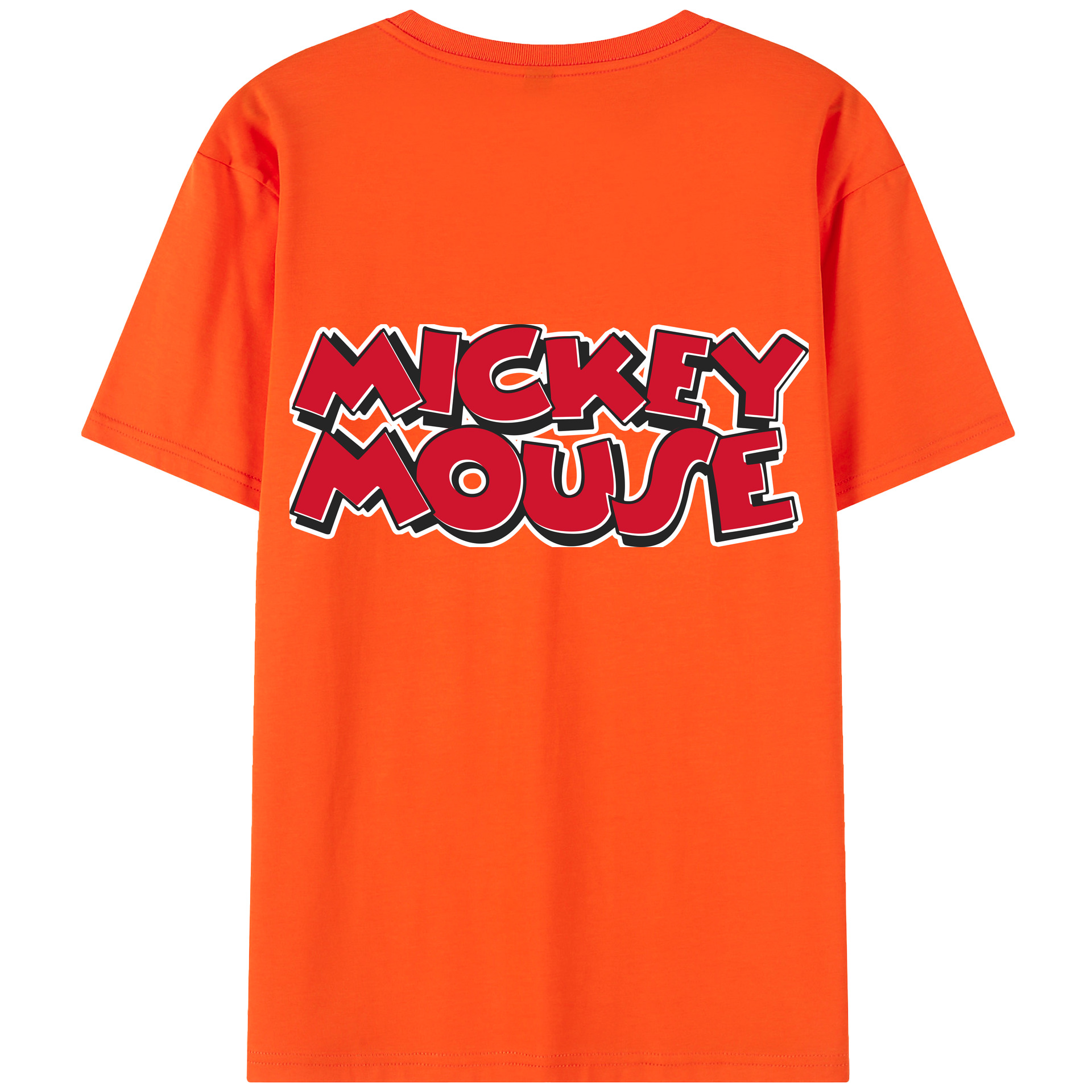 （画像用） ミッキーマウス Mickey Mouse 綿100％半袖Tシャツ（背面プリント）