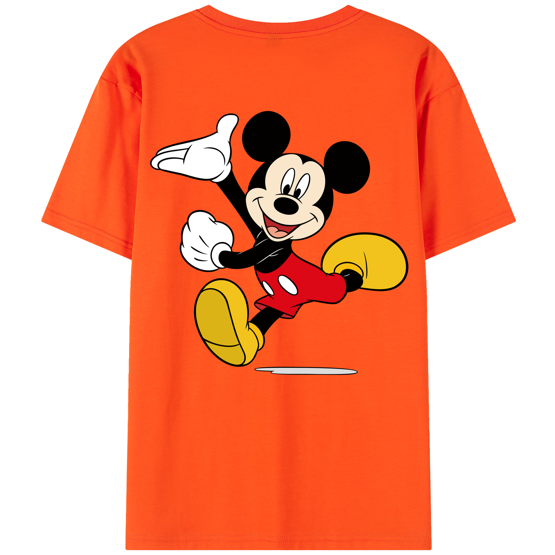 （画像用） ミッキーマウス Mickey Mouse 綿100％半袖Tシャツ（背面プリント）