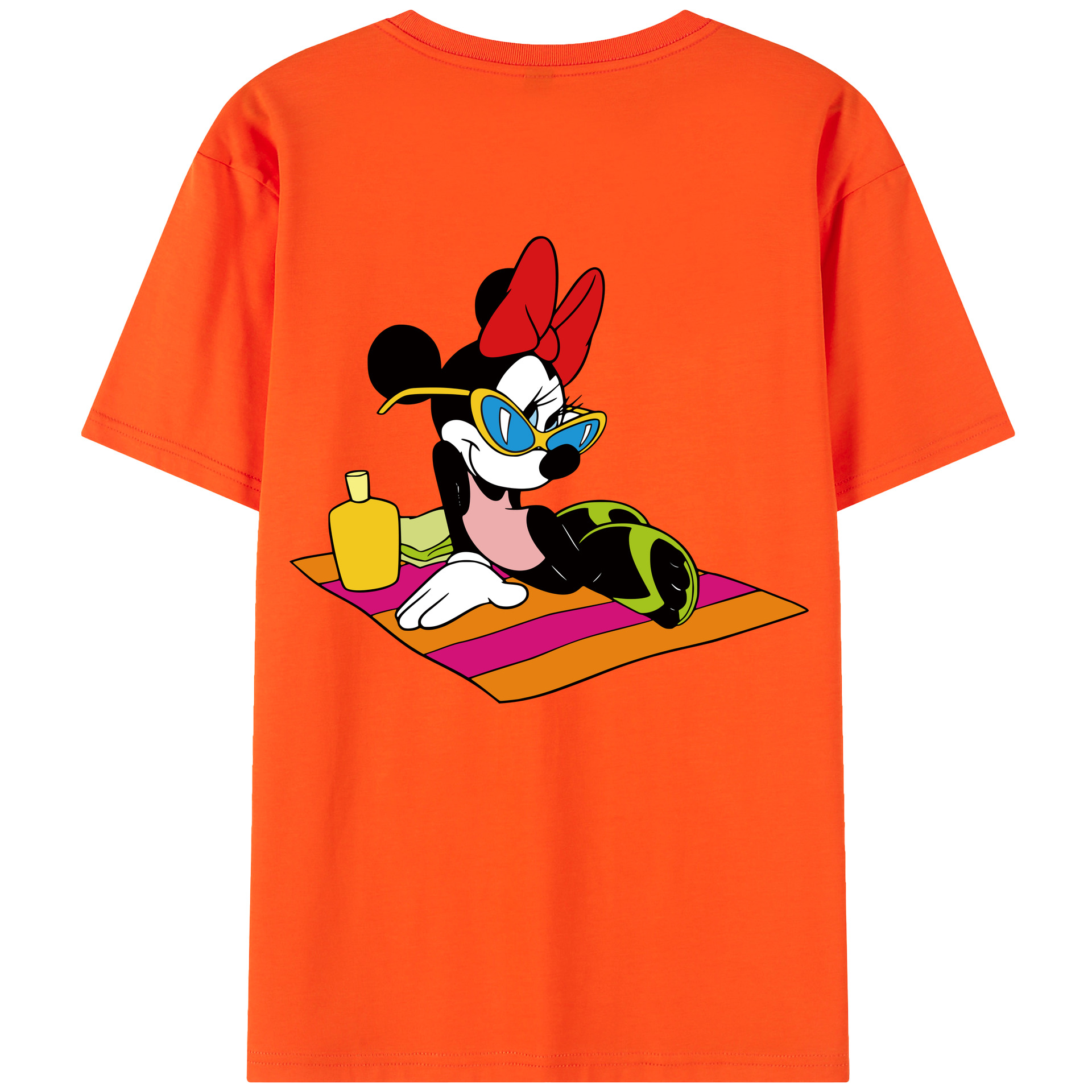 （画像用） ミッキーマウス Mickey Mouse 綿100％半袖Tシャツ（背面プリント）