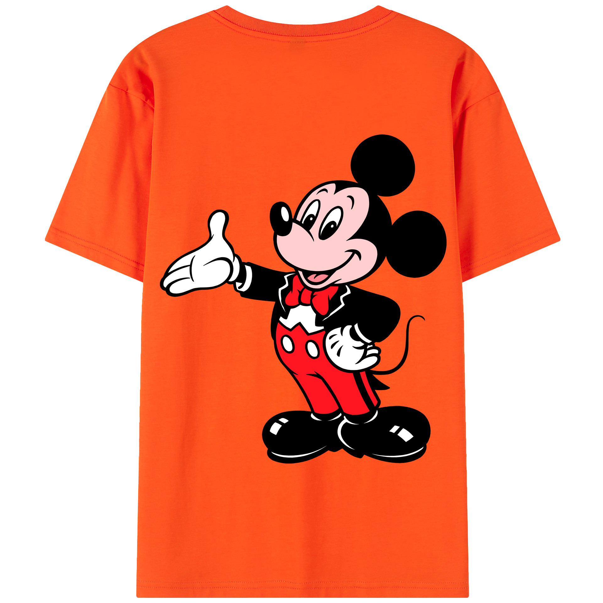 （画像用） ミッキーマウス Mickey Mouse 綿100％半袖Tシャツ（背面プリント）