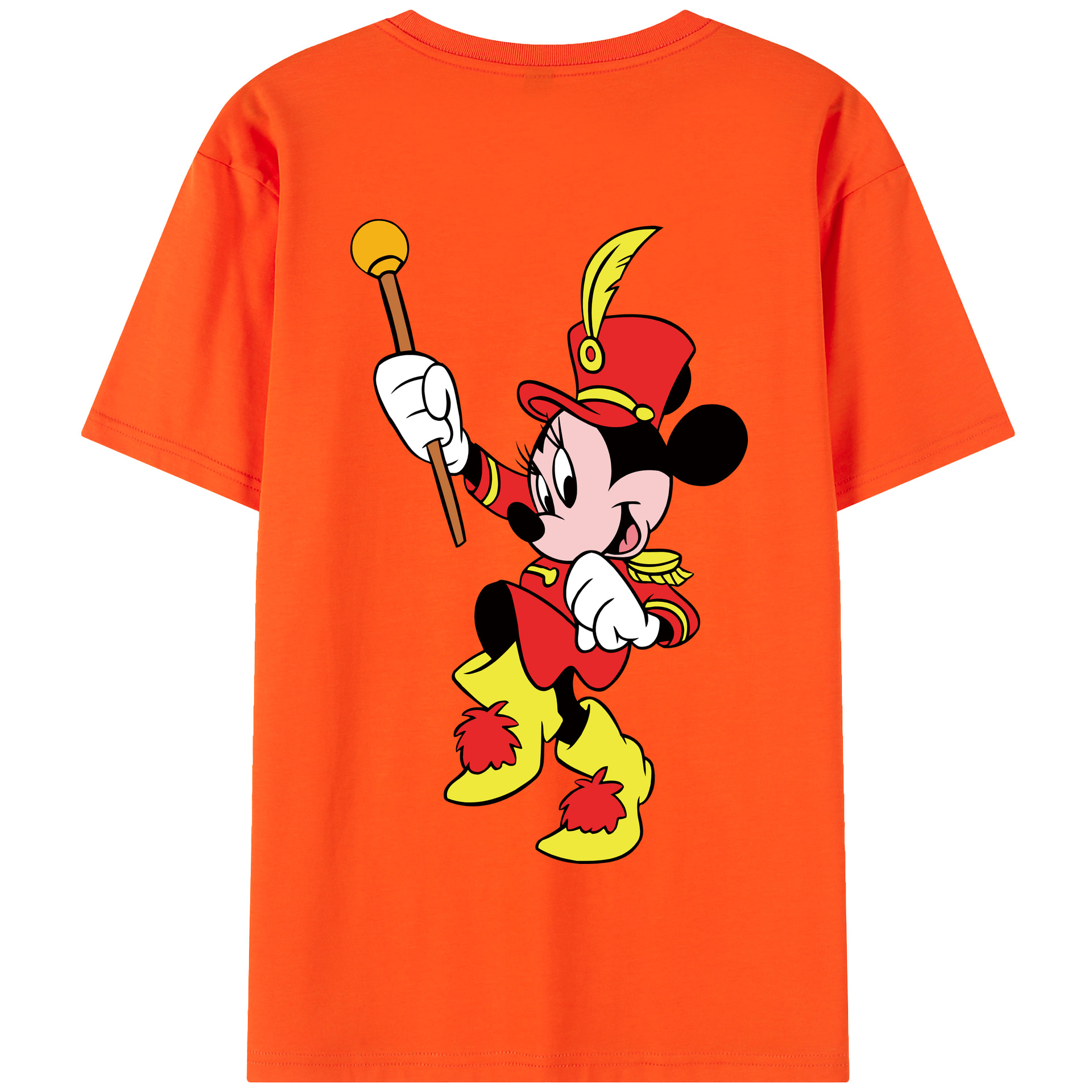 （画像用） ミッキーマウス Mickey Mouse 綿100％半袖Tシャツ（背面プリント）