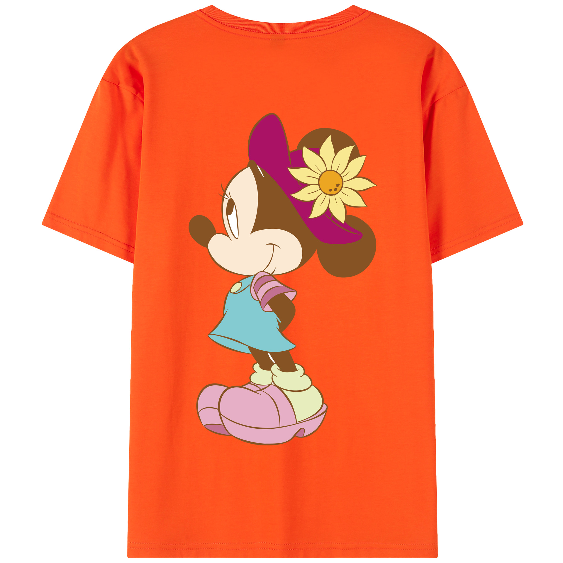 （画像用） ミッキーマウス Mickey Mouse 綿100％半袖Tシャツ（背面プリント）