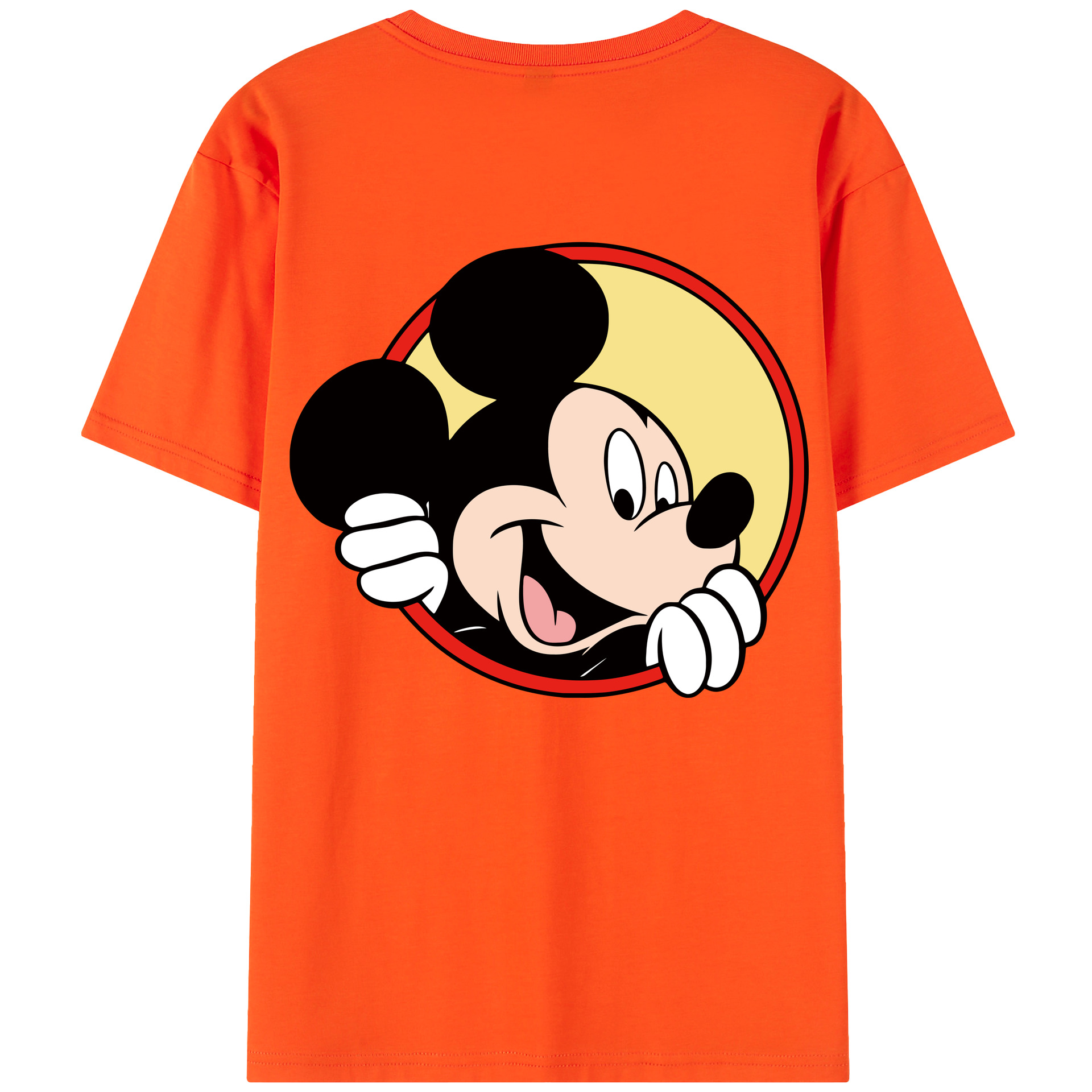 （画像用） ミッキーマウス Mickey Mouse 綿100％半袖Tシャツ（背面プリント）