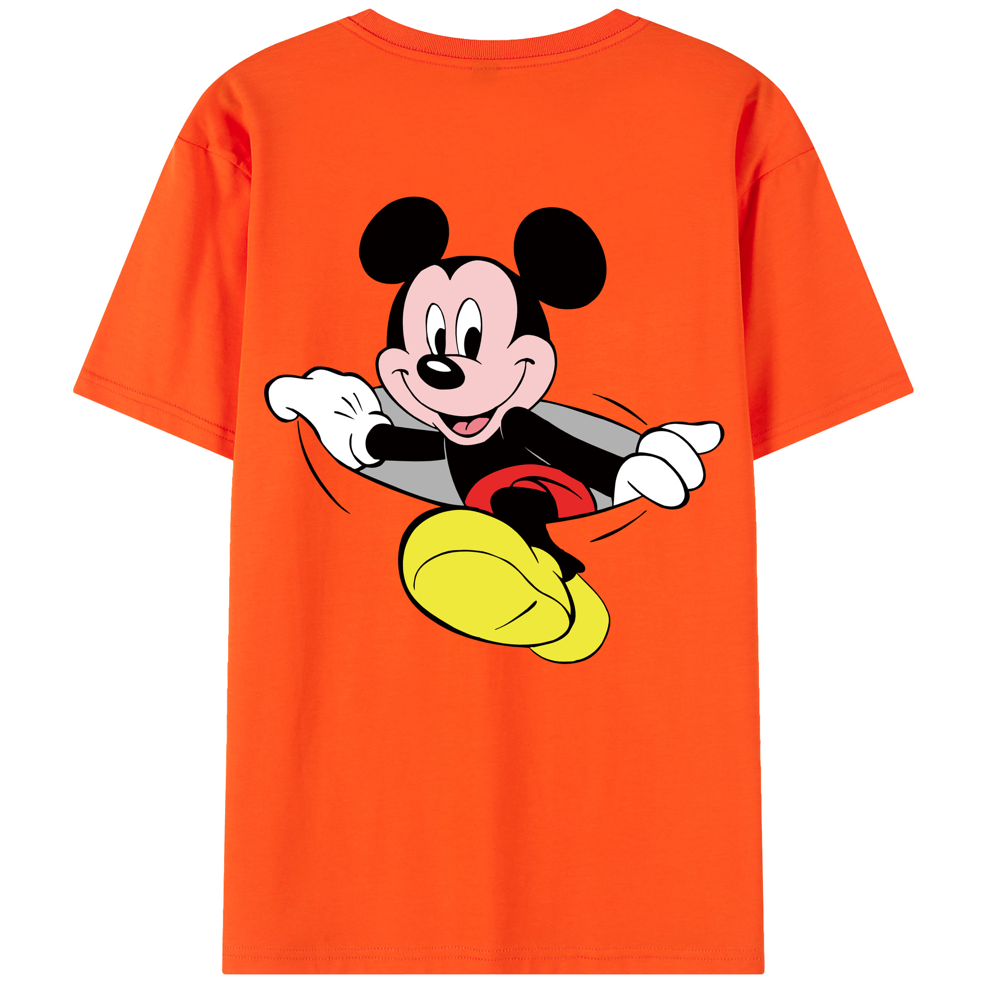（画像用） ミッキーマウス Mickey Mouse 綿100％半袖Tシャツ（背面プリント）
