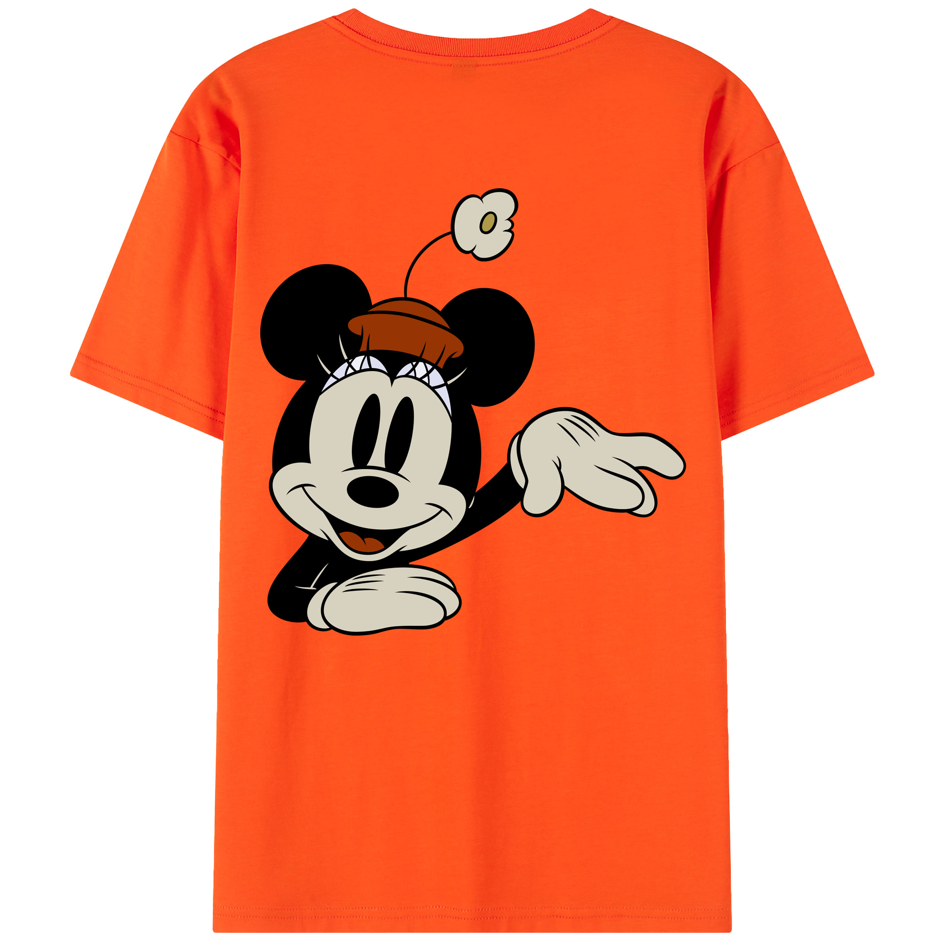（画像用） ミッキーマウス Mickey Mouse 綿100％半袖Tシャツ（背面プリント）