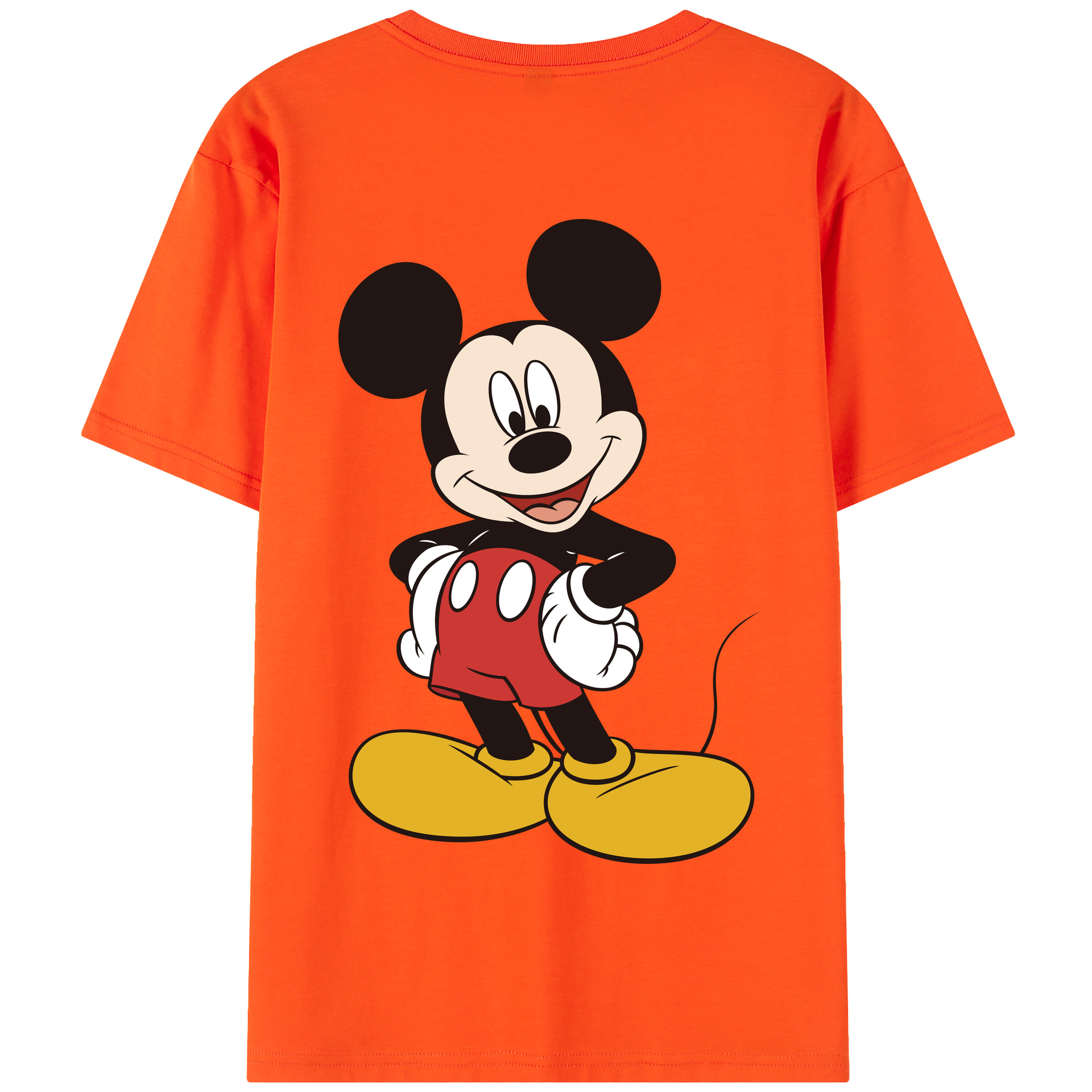 （画像用） ミッキーマウス Mickey Mouse 綿100％半袖Tシャツ（背面プリント）