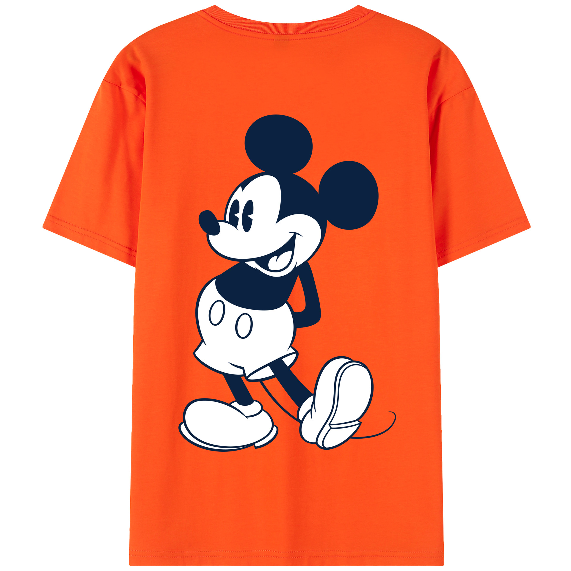 （画像用） ミッキーマウス Mickey Mouse 綿100％半袖Tシャツ（背面プリント）