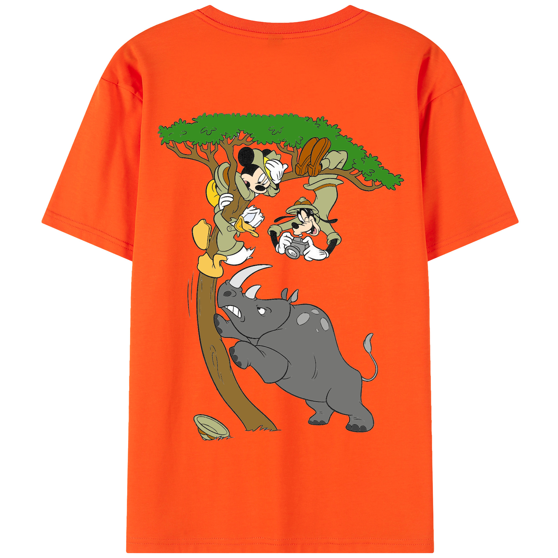 （画像用） ミッキーマウス Mickey Mouse 綿100％半袖Tシャツ（背面プリント）