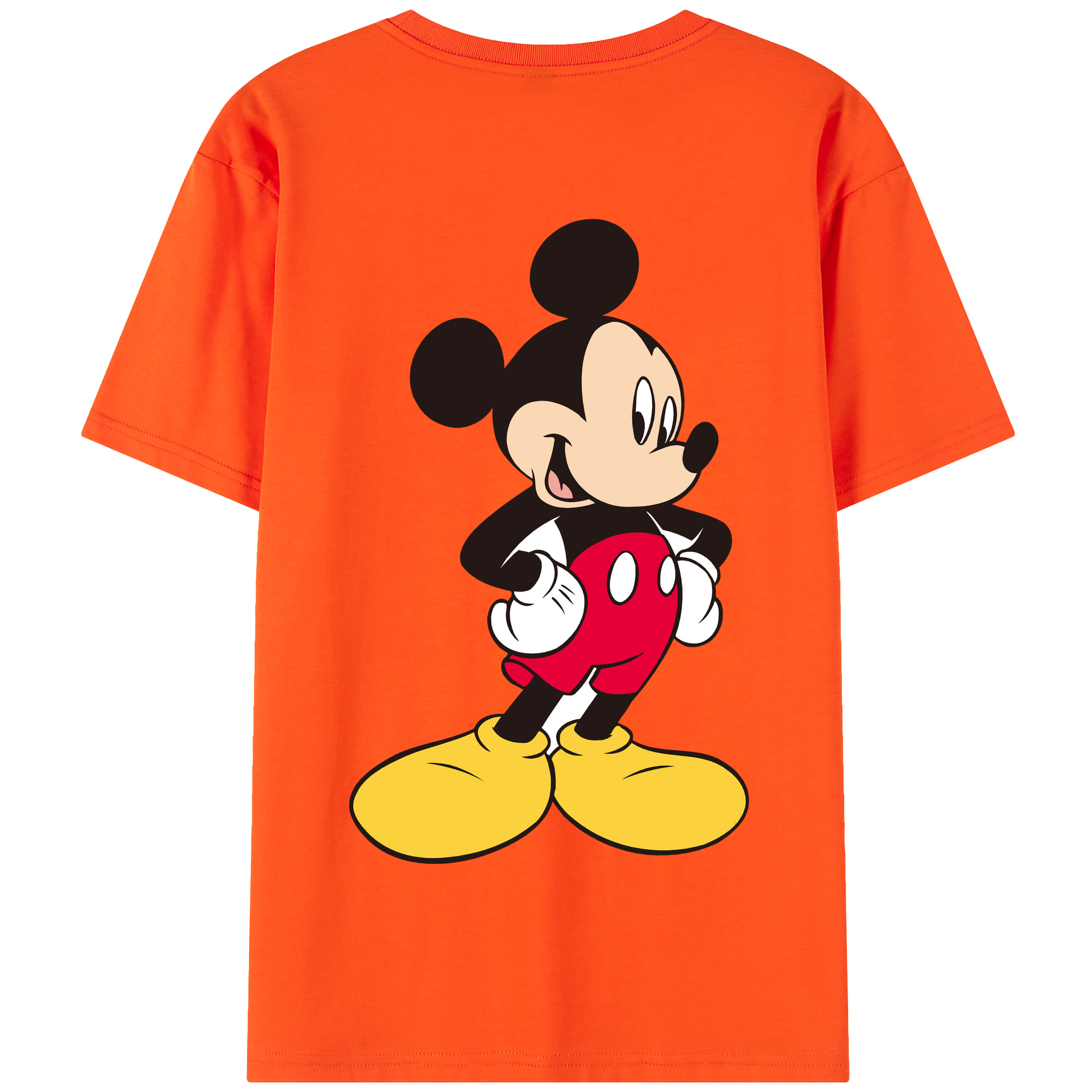 （画像用） ミッキーマウス Mickey Mouse 綿100％半袖Tシャツ（背面プリント）