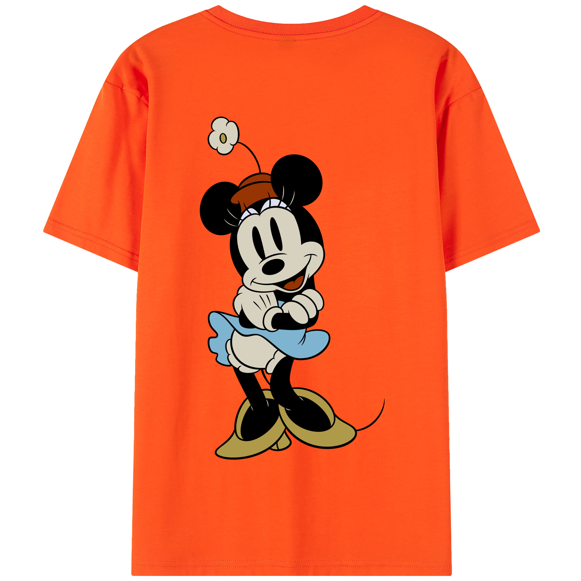 （画像用） ミッキーマウス Mickey Mouse 綿100％半袖Tシャツ（背面プリント）