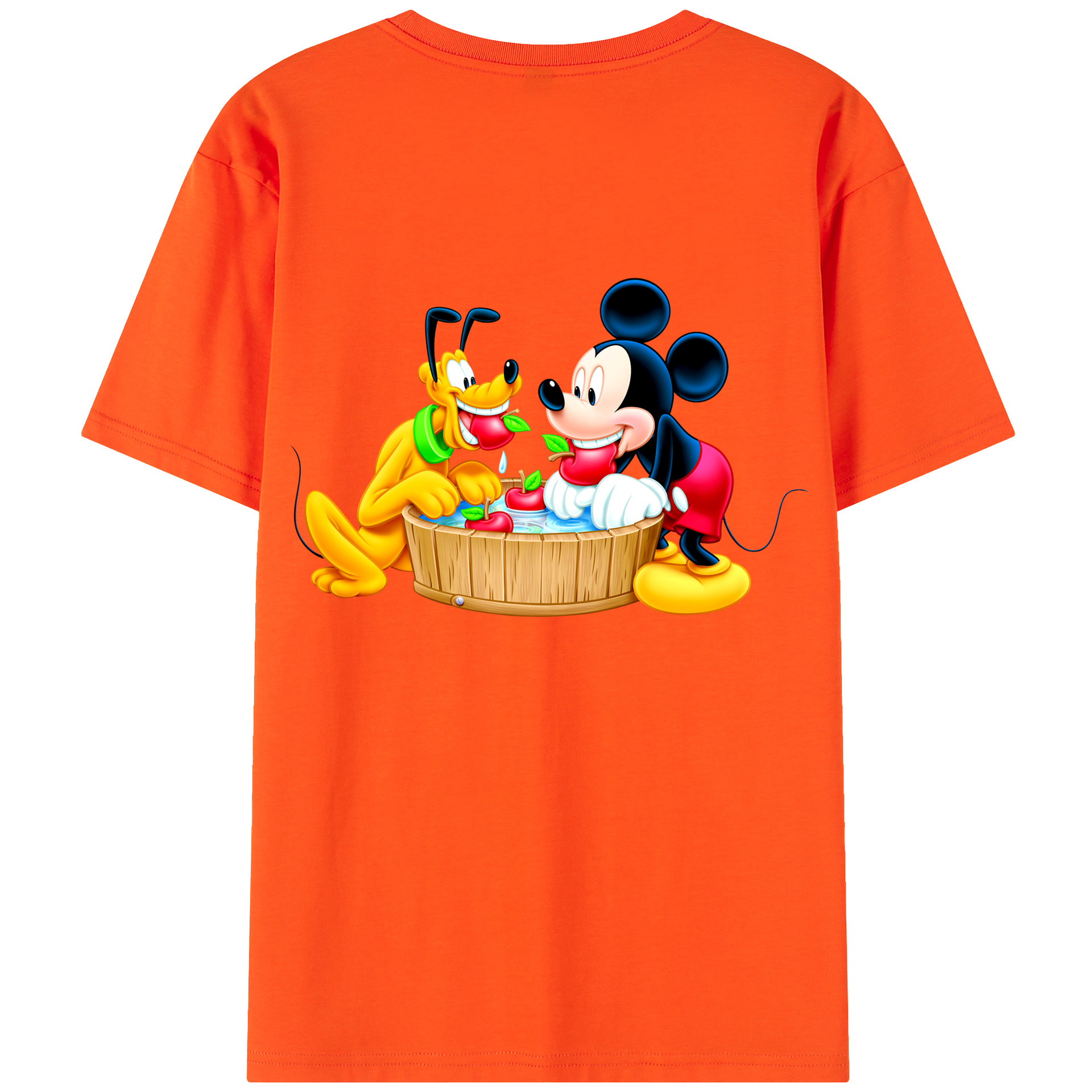 （画像用） ミッキーマウス Mickey Mouse 綿100％半袖Tシャツ（背面プリント）