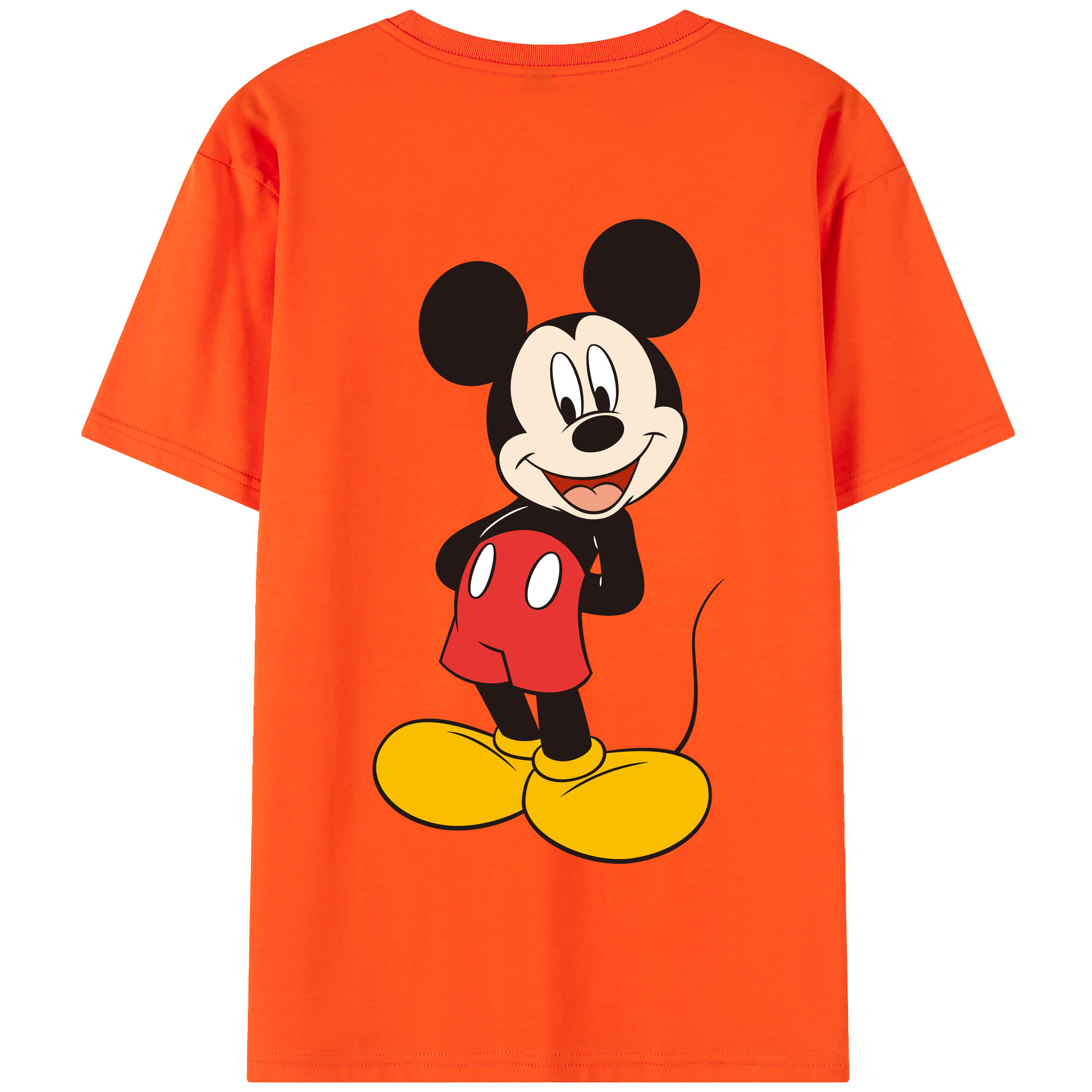 （画像用） ミッキーマウス Mickey Mouse 綿100％半袖Tシャツ（背面プリント）