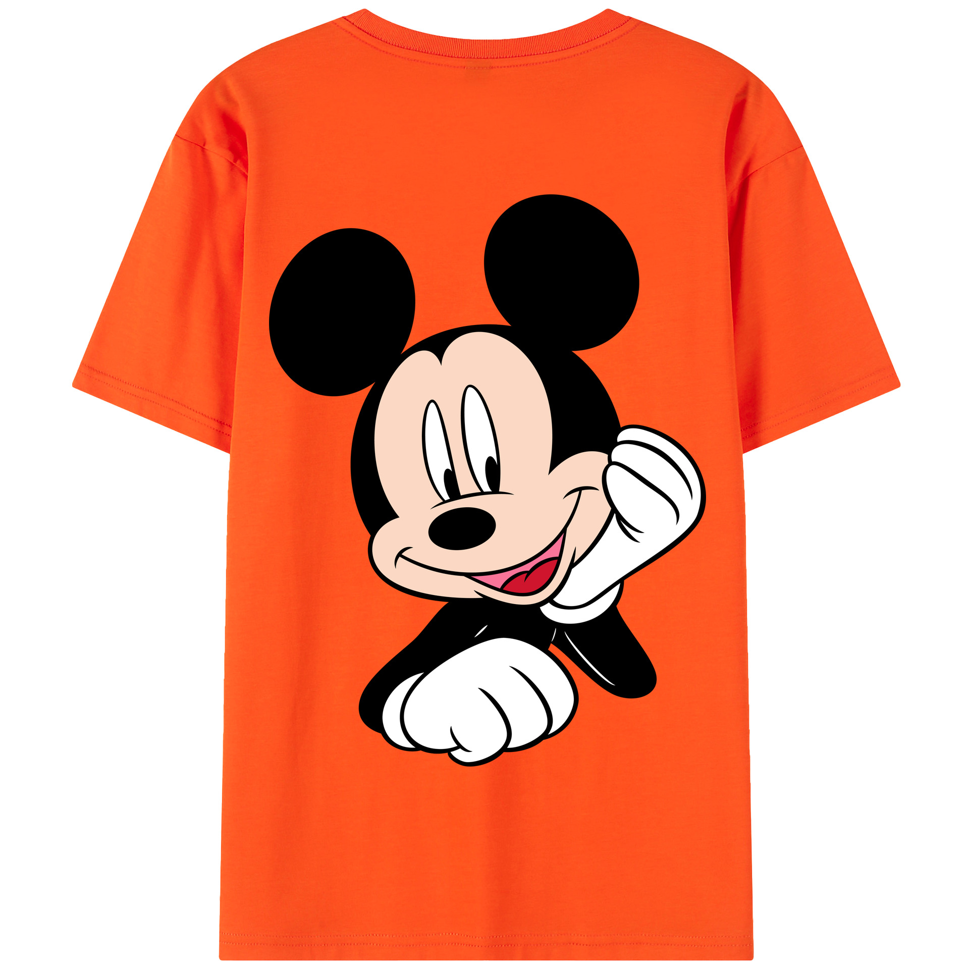 （画像用） ミッキーマウス Mickey Mouse 綿100％半袖Tシャツ（背面プリント）