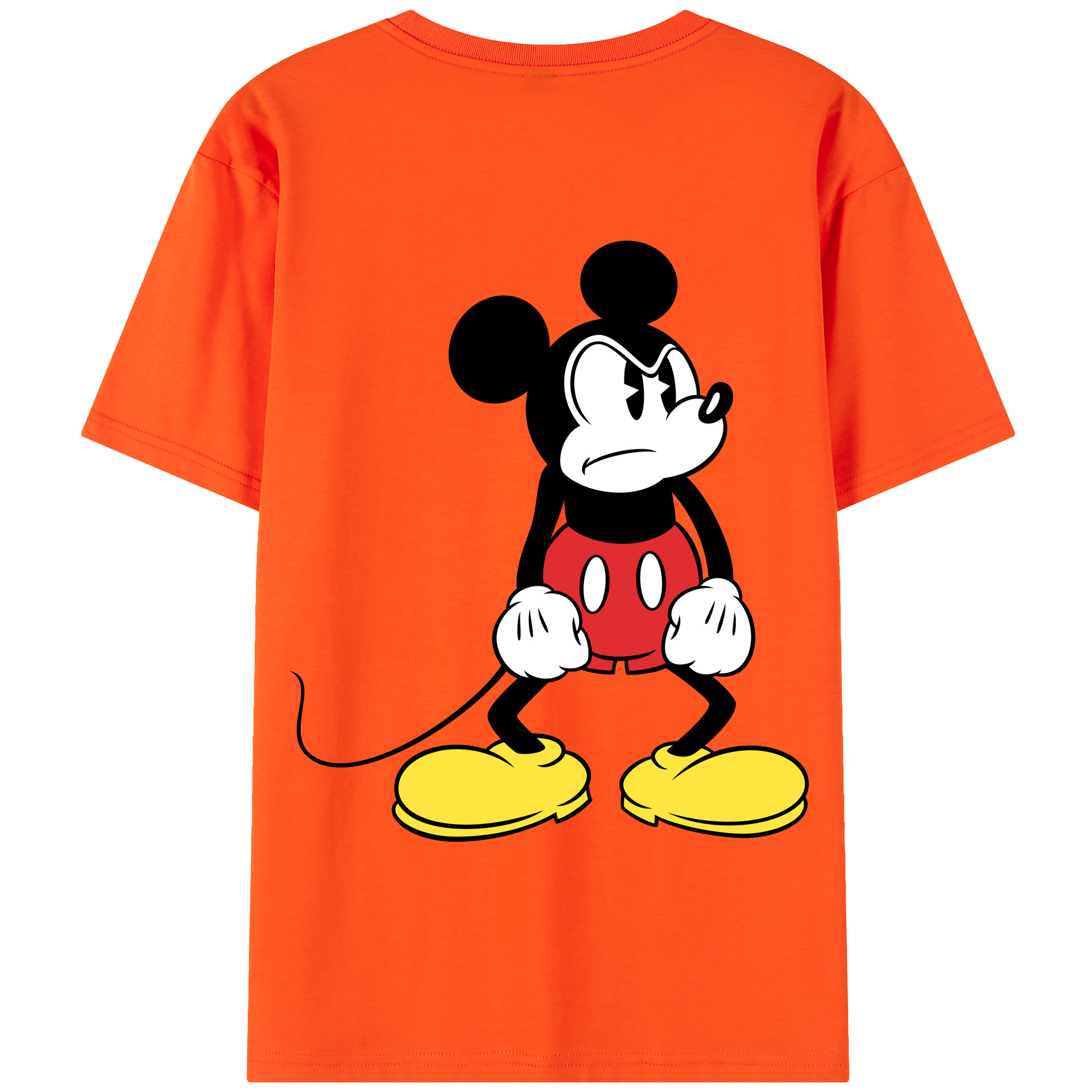 （画像用） ミッキーマウス Mickey Mouse 綿100％半袖Tシャツ（背面プリント）