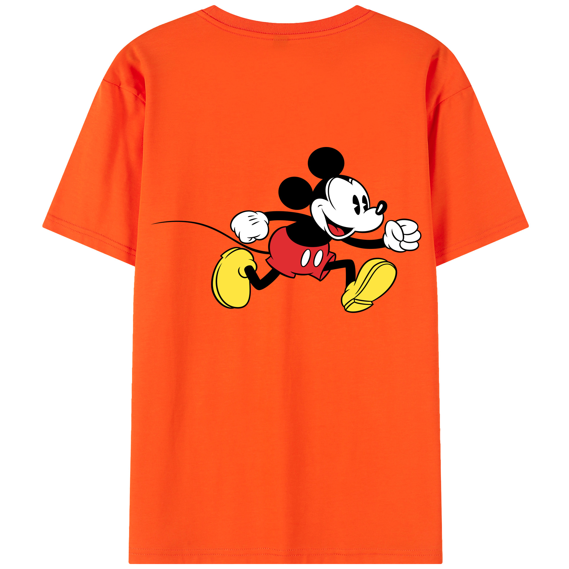（画像用） ミッキーマウス Mickey Mouse 綿100％半袖Tシャツ（背面プリント）
