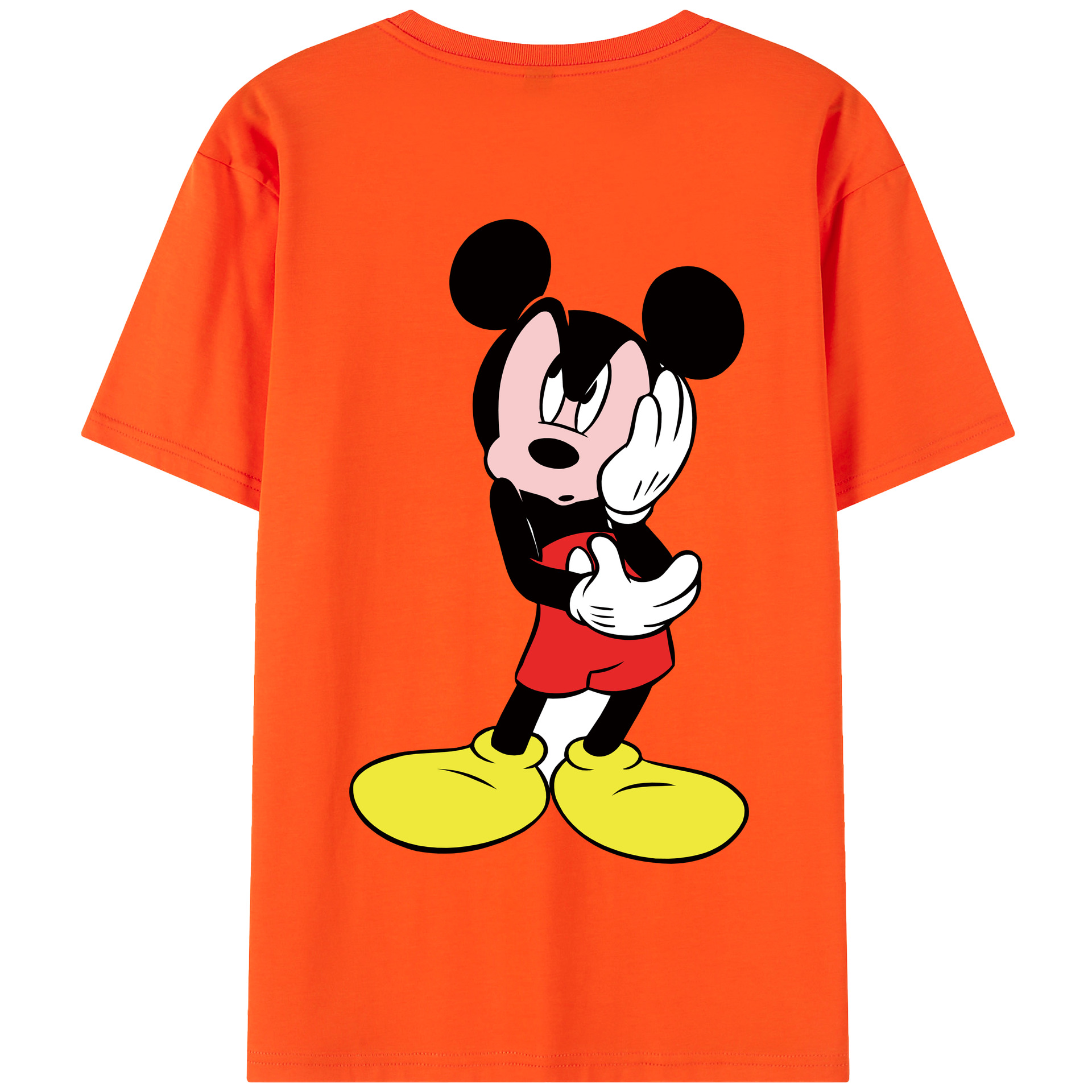（画像用） ミッキーマウス Mickey Mouse 綿100％半袖Tシャツ（背面プリント）