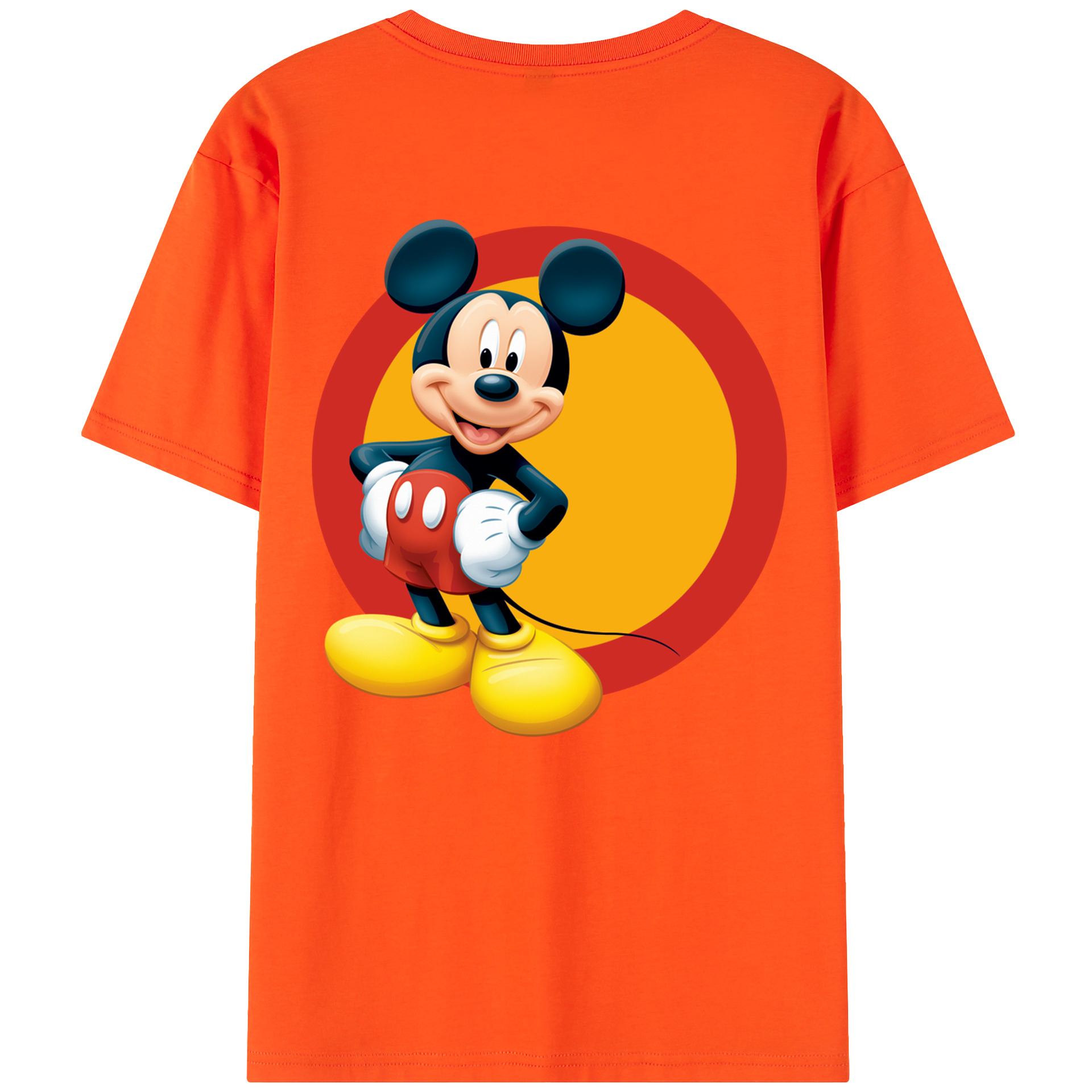 （画像用） ミッキーマウス Mickey Mouse 綿100％半袖Tシャツ（背面プリント）
