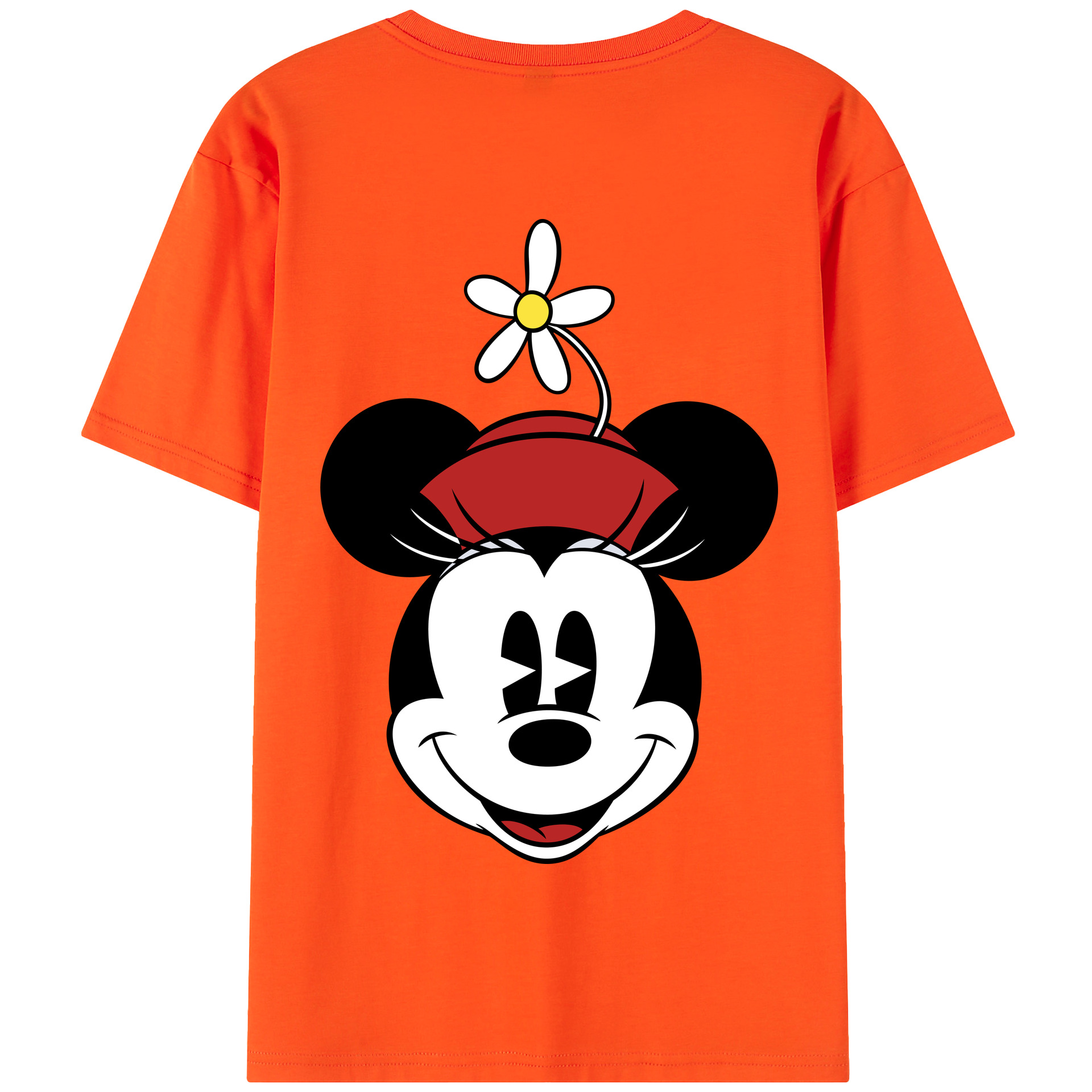 （画像用） ミッキーマウス Mickey Mouse 綿100％半袖Tシャツ（背面プリント）