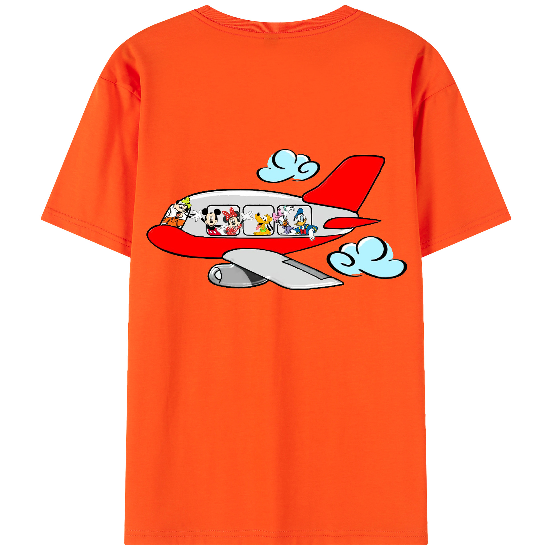 （画像用） ミッキーマウス Mickey Mouse 綿100％半袖Tシャツ（背面プリント）
