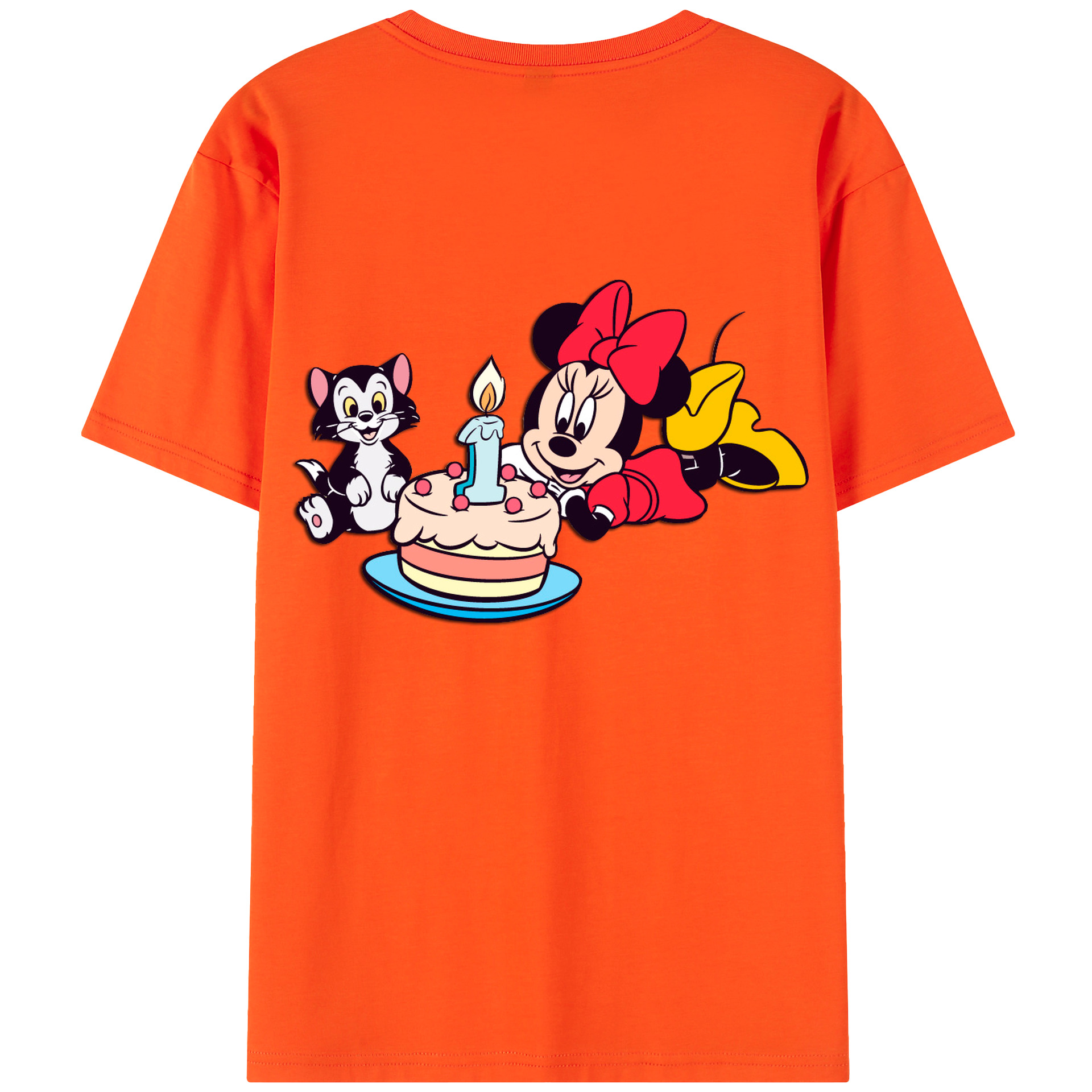 （画像用） ミッキーマウス Mickey Mouse 綿100％半袖Tシャツ（背面プリント）