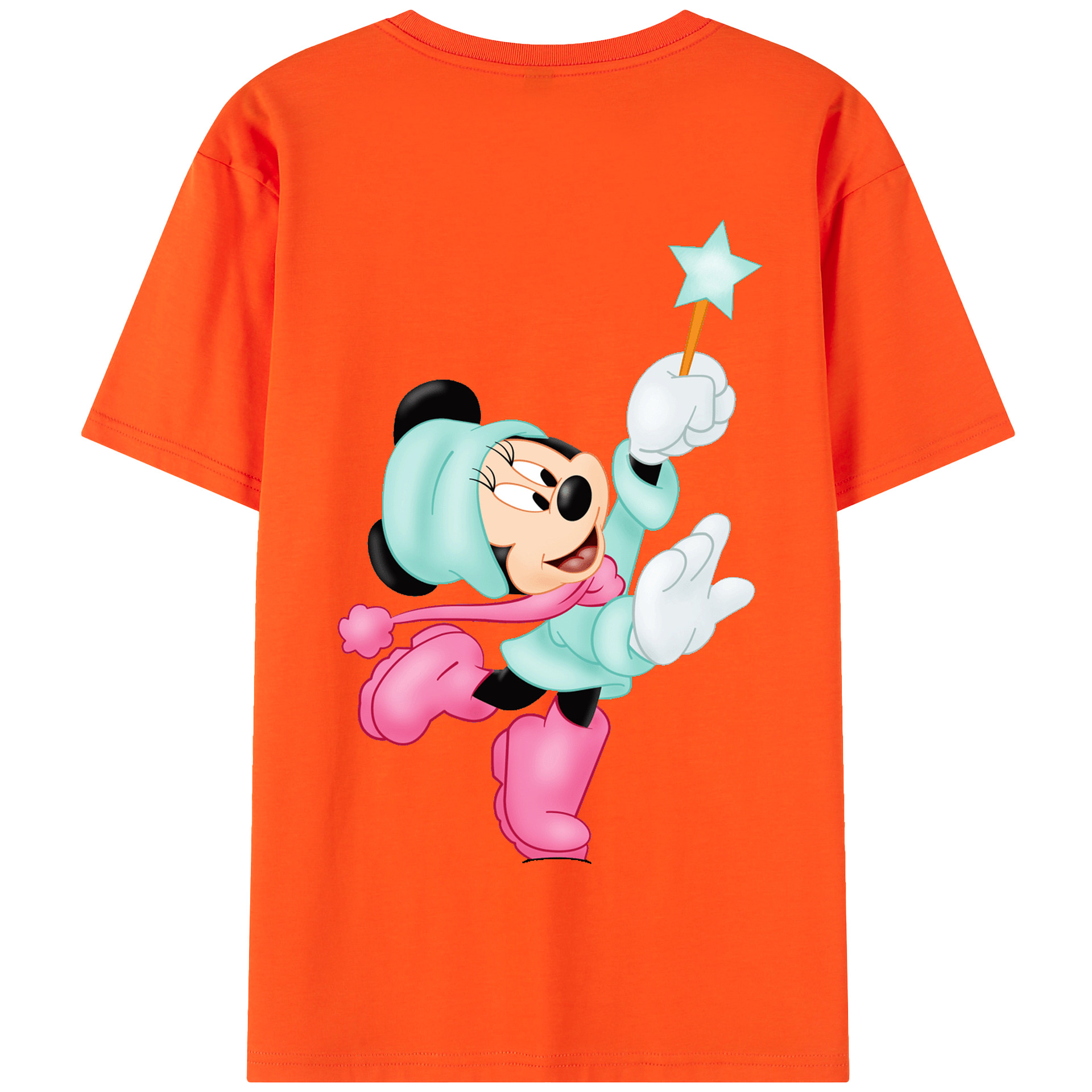 （画像用） ミッキーマウス Mickey Mouse 綿100％半袖Tシャツ（背面プリント）