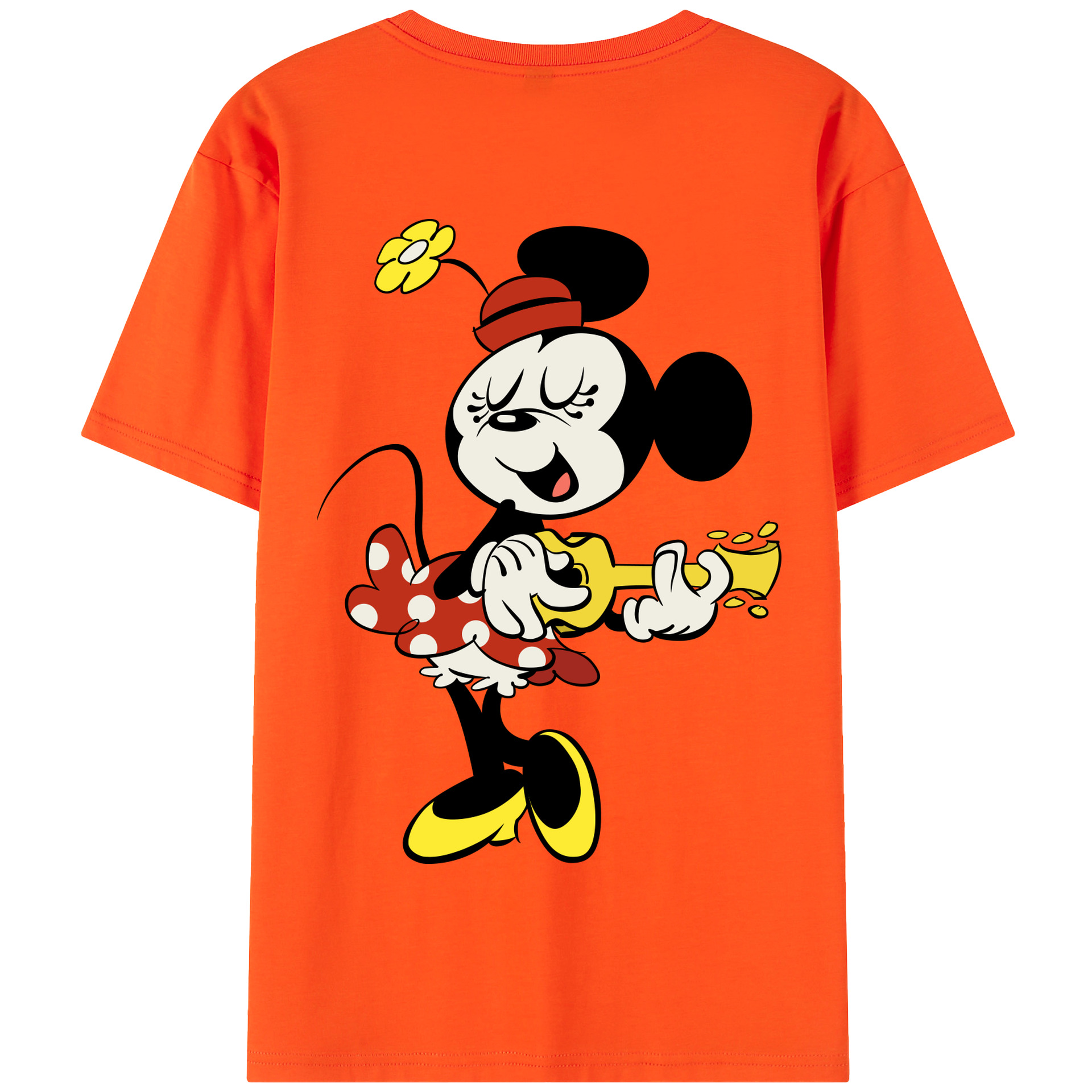 （画像用） ミッキーマウス Mickey Mouse 綿100％半袖Tシャツ（背面プリント）