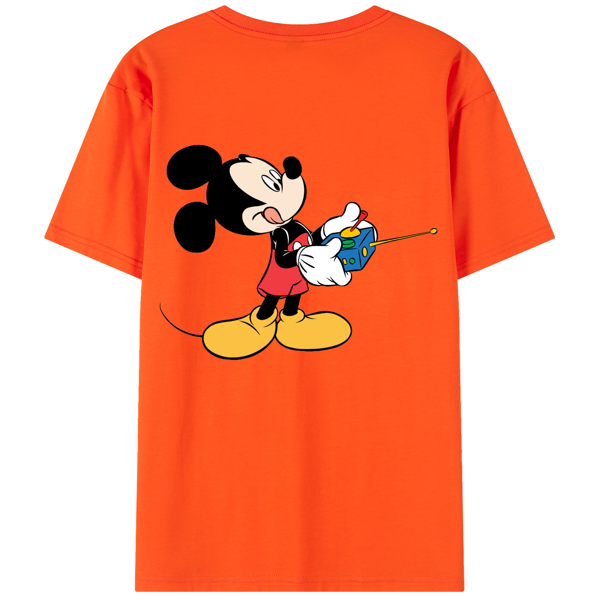 （画像用） ミッキーマウス Mickey Mouse 綿100％半袖Tシャツ（背面プリント）