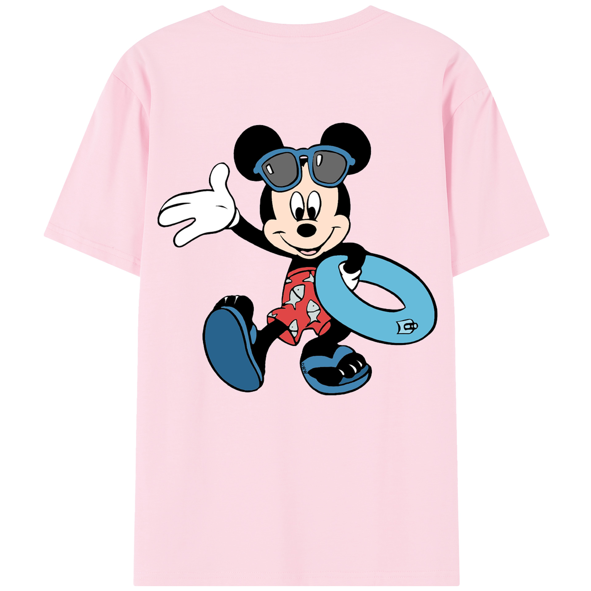 （画像用） ミッキーマウス Mickey Mouse 綿100％半袖Tシャツ（背面プリント）