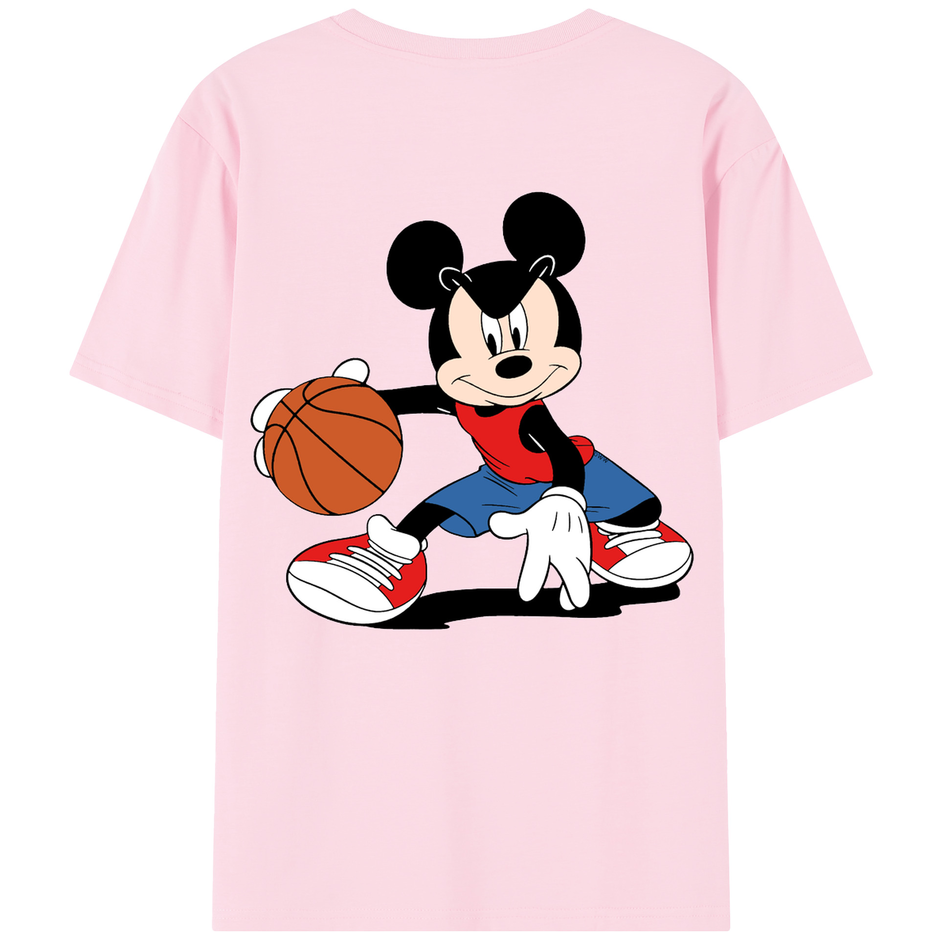 （画像用） ミッキーマウス Mickey Mouse 綿100％半袖Tシャツ（背面プリント）