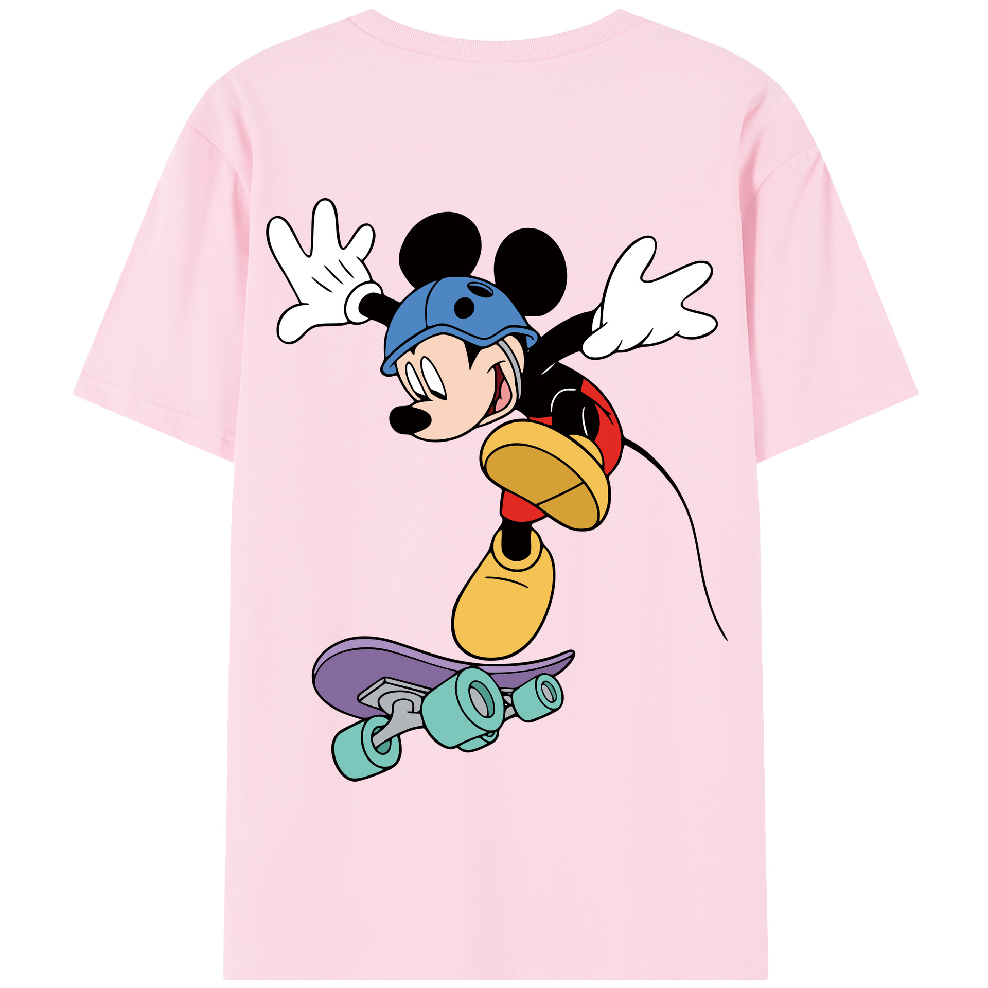 （画像用） ミッキーマウス Mickey Mouse 綿100％半袖Tシャツ（背面プリント）