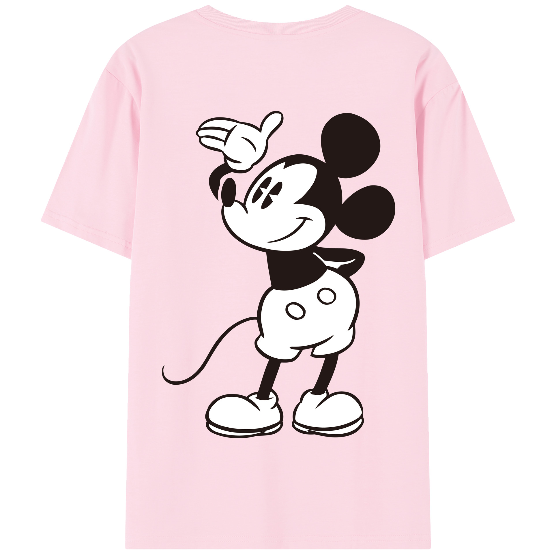（画像用） ミッキーマウス Mickey Mouse 綿100％半袖Tシャツ（背面プリント）