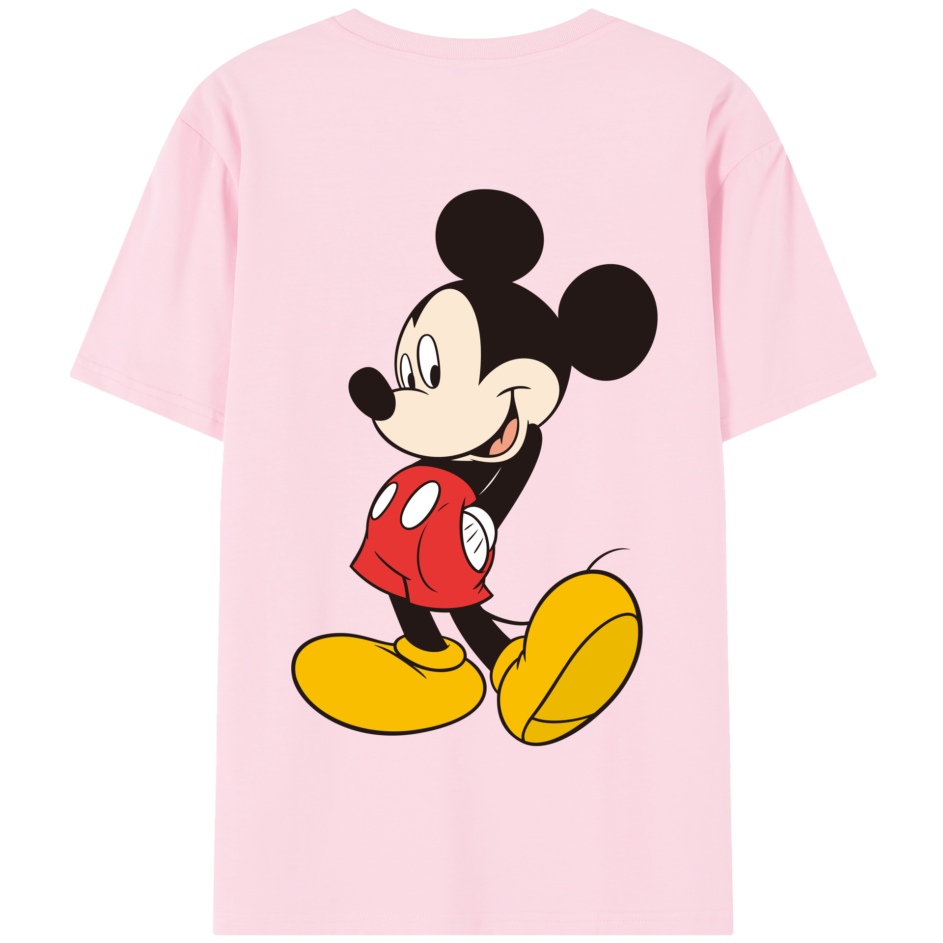 （画像用） ミッキーマウス Mickey Mouse 綿100％半袖Tシャツ（背面プリント）