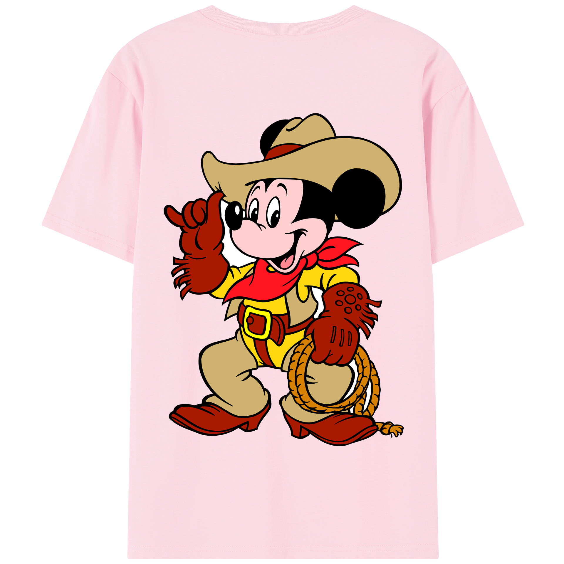 （画像用） ミッキーマウス Mickey Mouse 綿100％半袖Tシャツ（背面プリント）