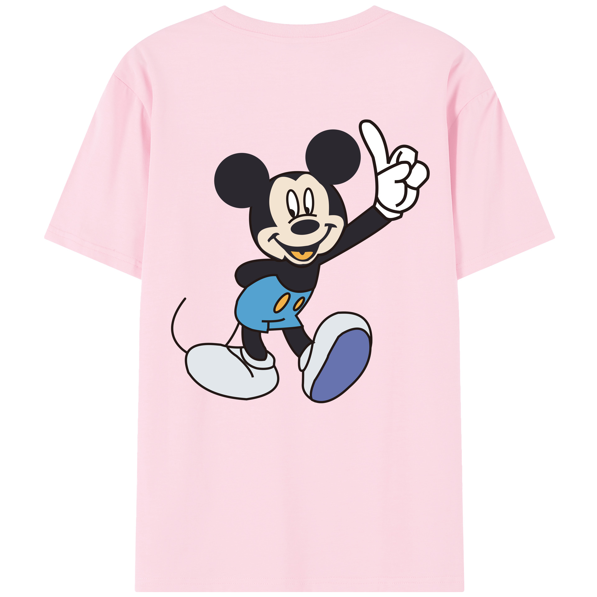 （画像用） ミッキーマウス Mickey Mouse 綿100％半袖Tシャツ（背面プリント）