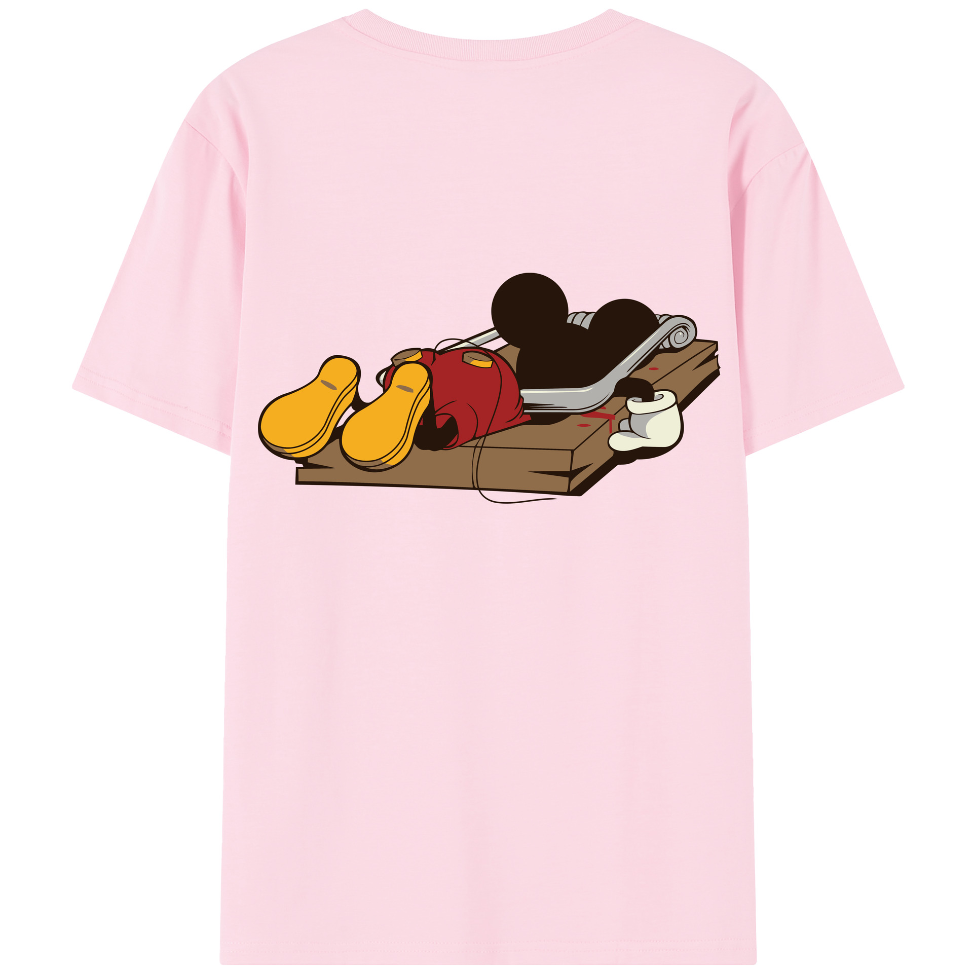 （画像用） ミッキーマウス Mickey Mouse 綿100％半袖Tシャツ（背面プリント）